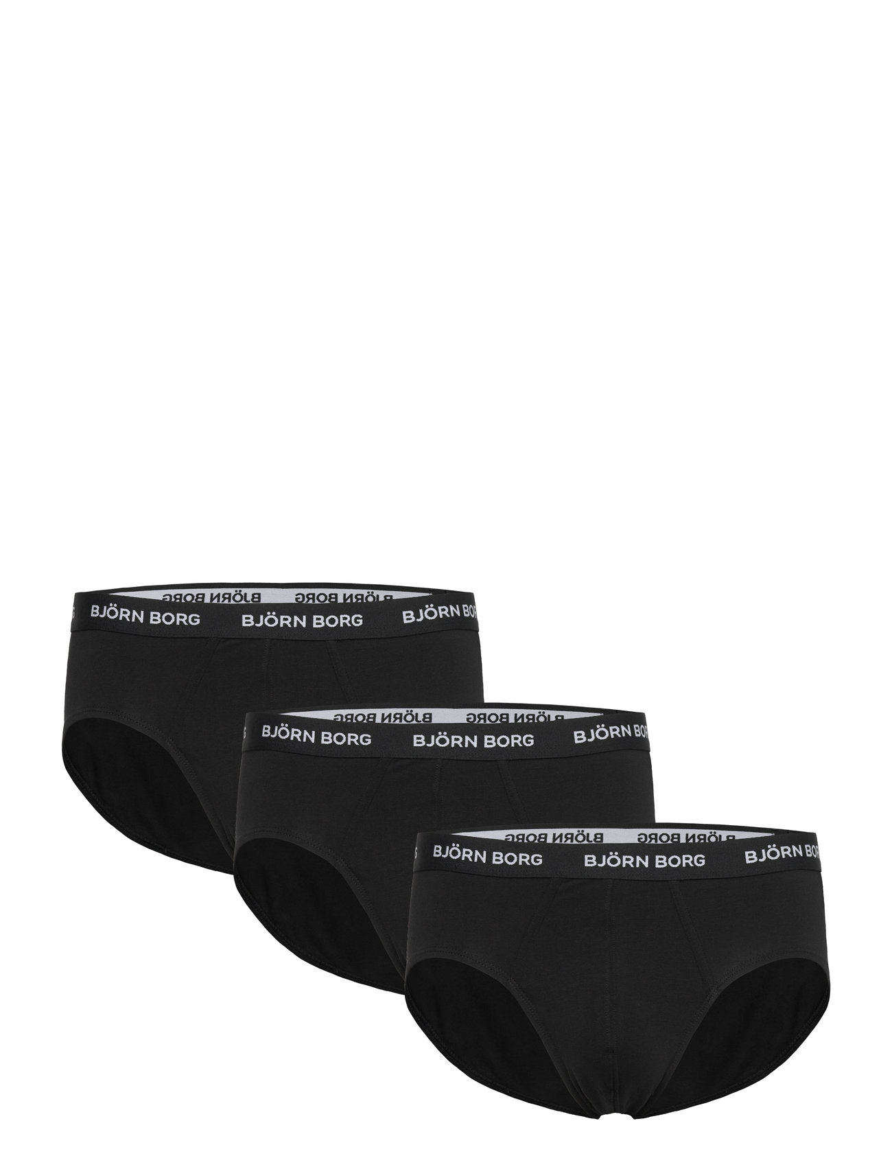 Cotton Stretch Brief 3P Underbukser Y-frontunderbukser Black Björn Borg