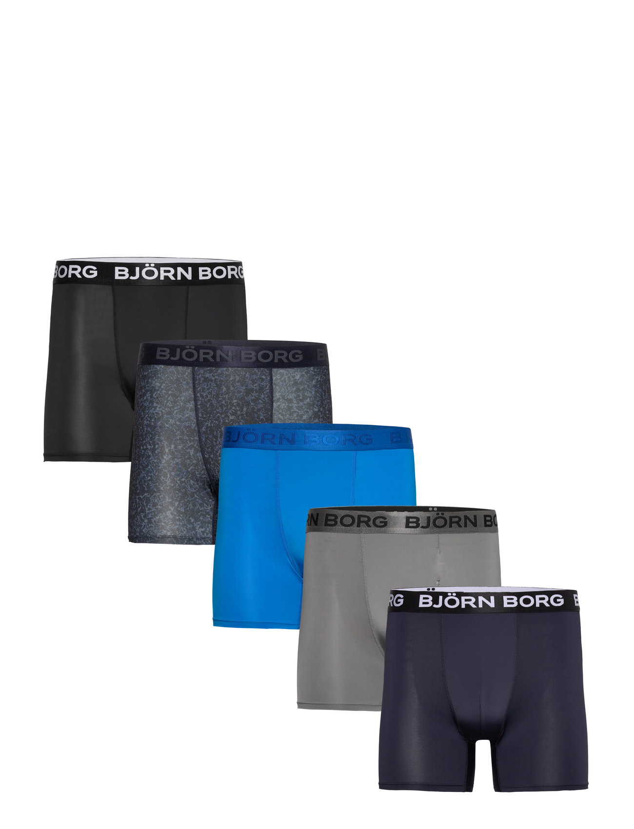 Björn Borg Sports Microfiber Boxer 5P, S, Black, Sport Underwear > Sport Boxers, Herre
