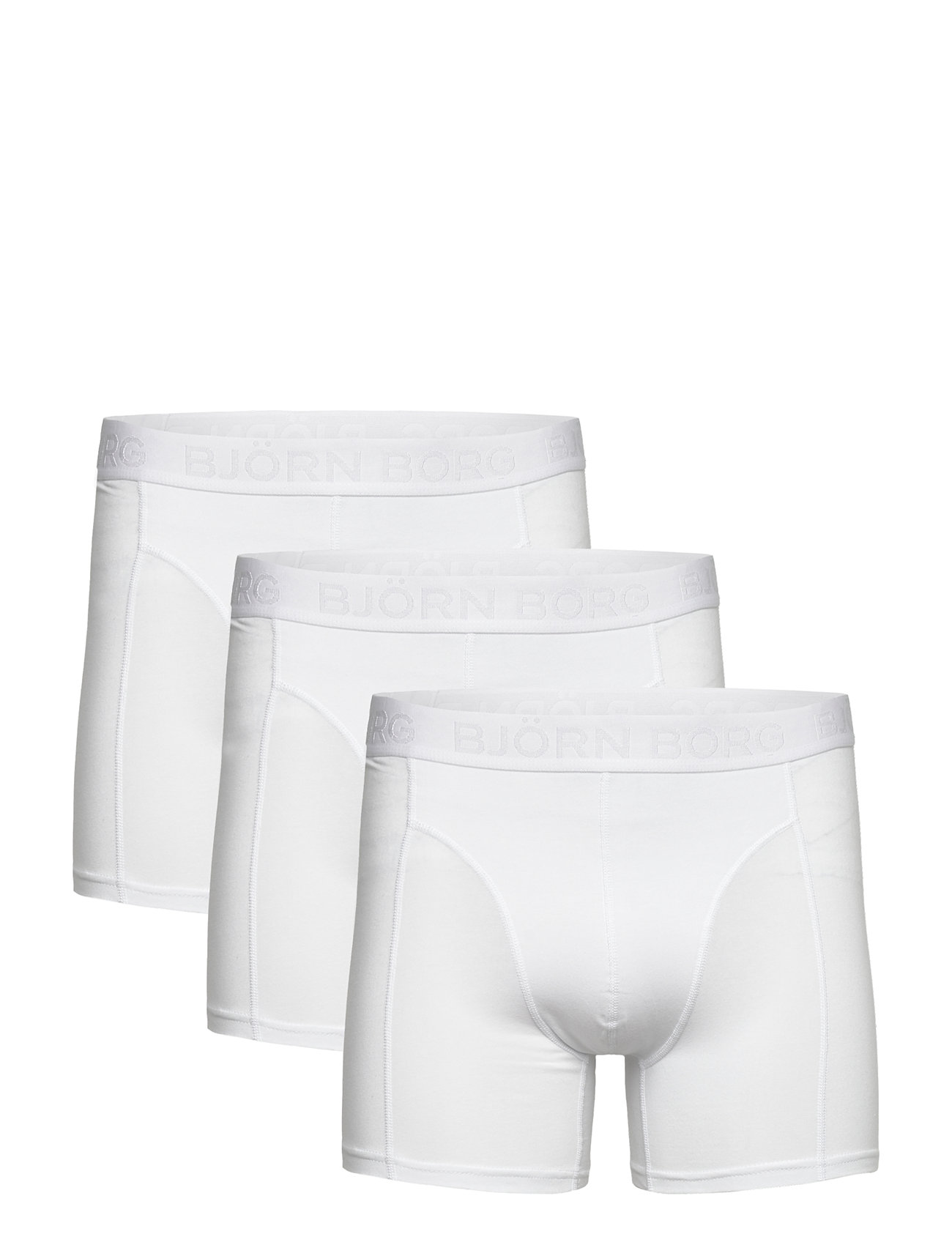 Björn Borg Cotton Stretch Boxer 3P, XL, White, Undertøj > Boksere, Herre