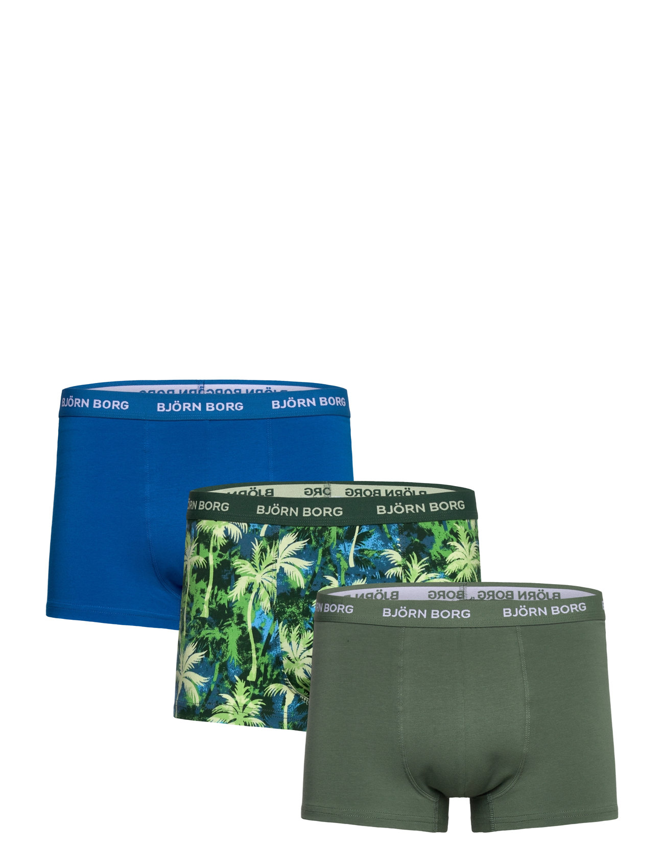Cotton Stretch Trunk 3P Boksershorts Multi/patterned Björn Borg