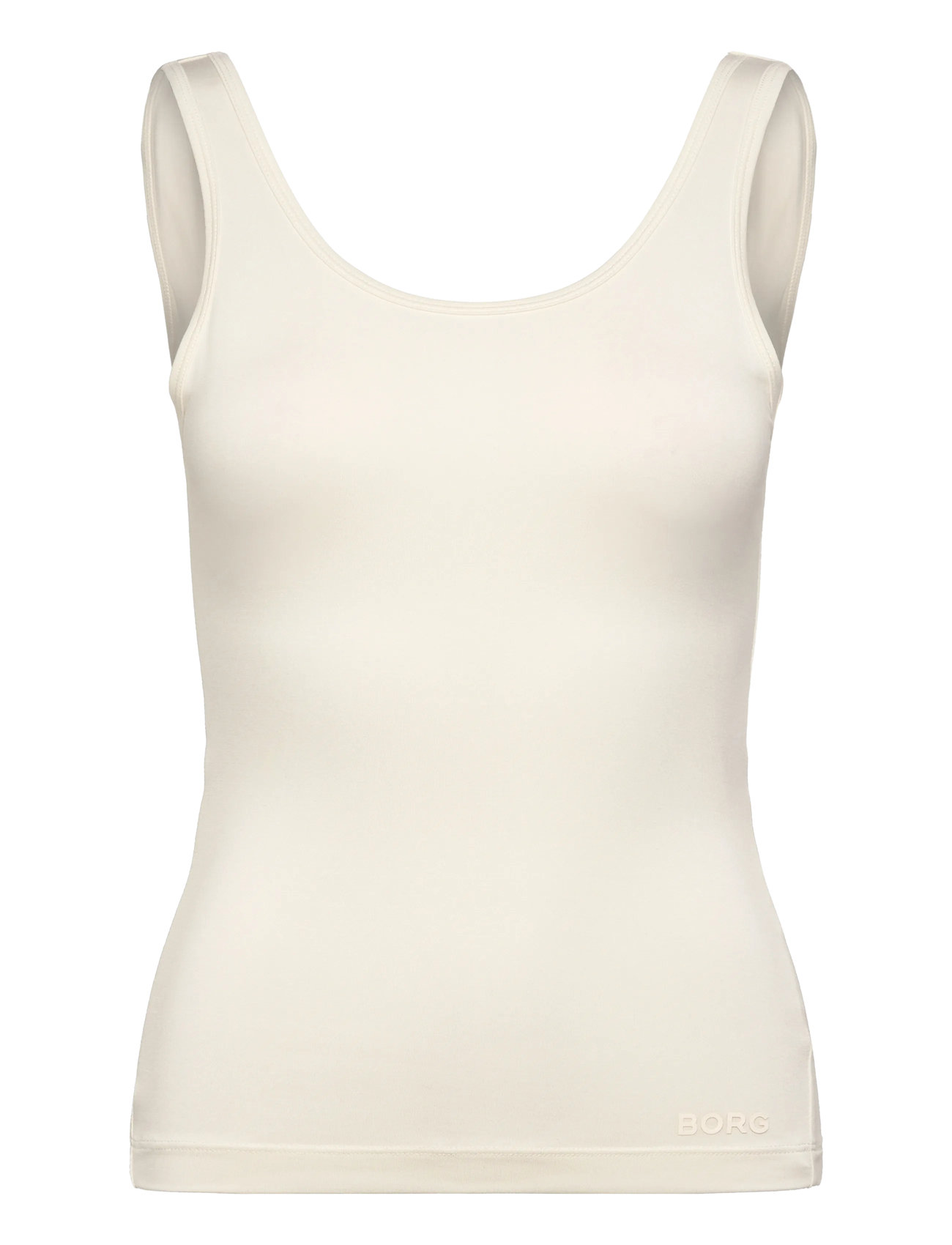 Björn Borg Studio Deep Back Tank Top, XS, Cream, Sports Overdele & T-shirts > Sport Tank Overdele, Dame