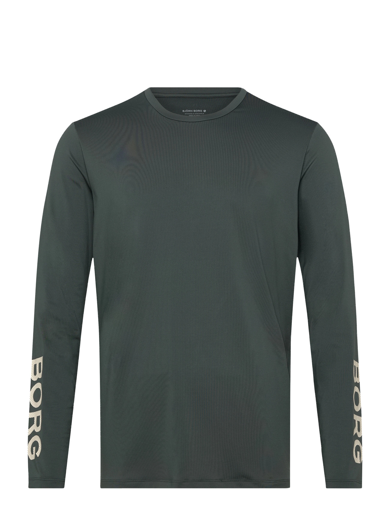 Björn Borg Borg Long Sleeve T-Shirt, XXL, Green, Sport Overdele > Sport Long Sleeved Overdele, Herre