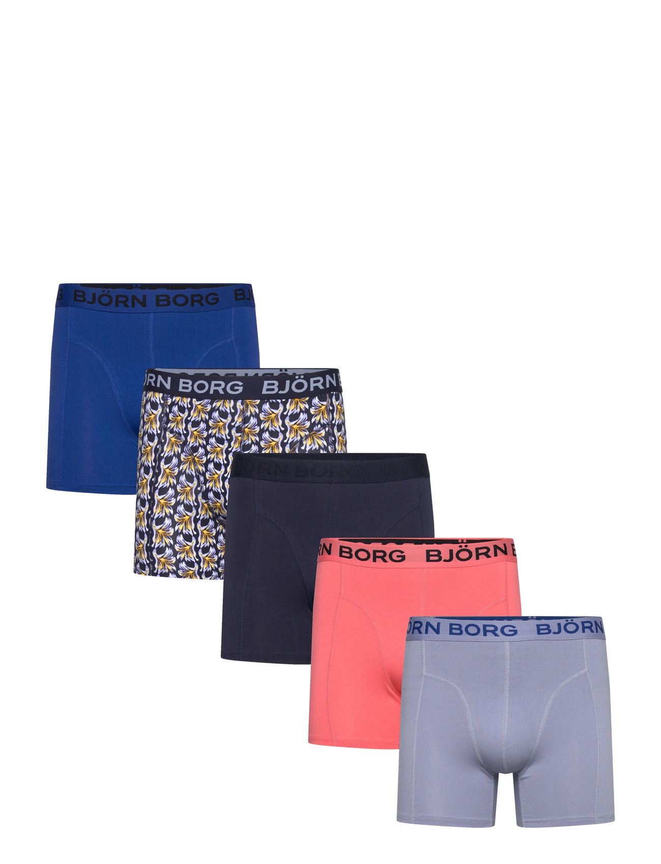BJÖRN BORG Baumwolle Stretch Boxer 5P Patterned - L - Herren