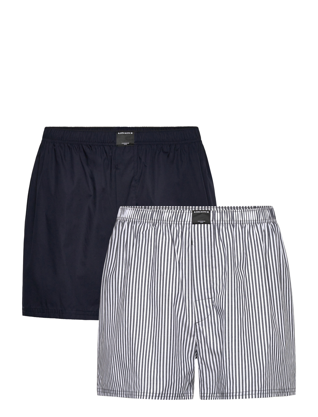 Björn Borg Cotton Stretch Woven Boxer Shorts 2P, XL, Navy, Undertøj > Boxershorts, Herre
