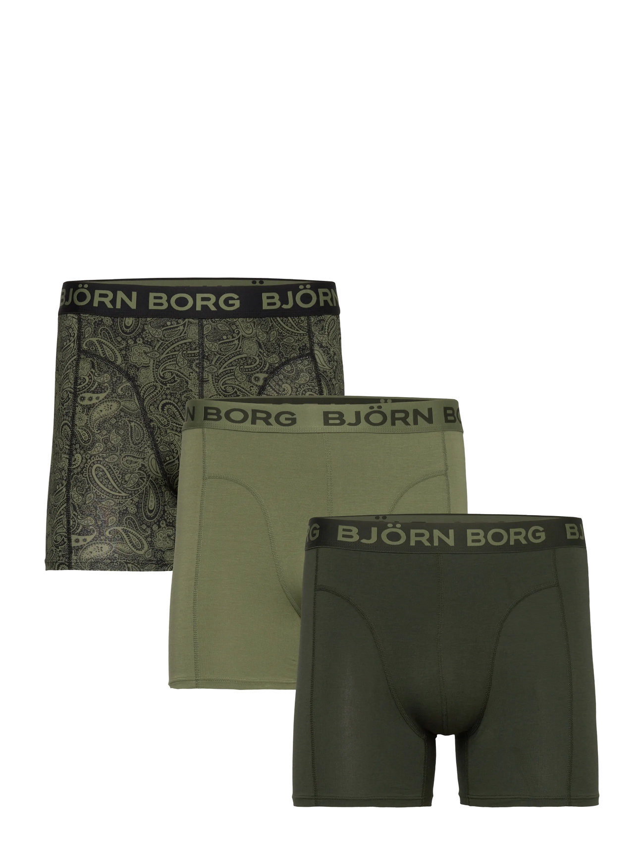 Björn Borg Bamboo Boxer 3P, S, Khaki green, Undertøj > Boksere, Herre