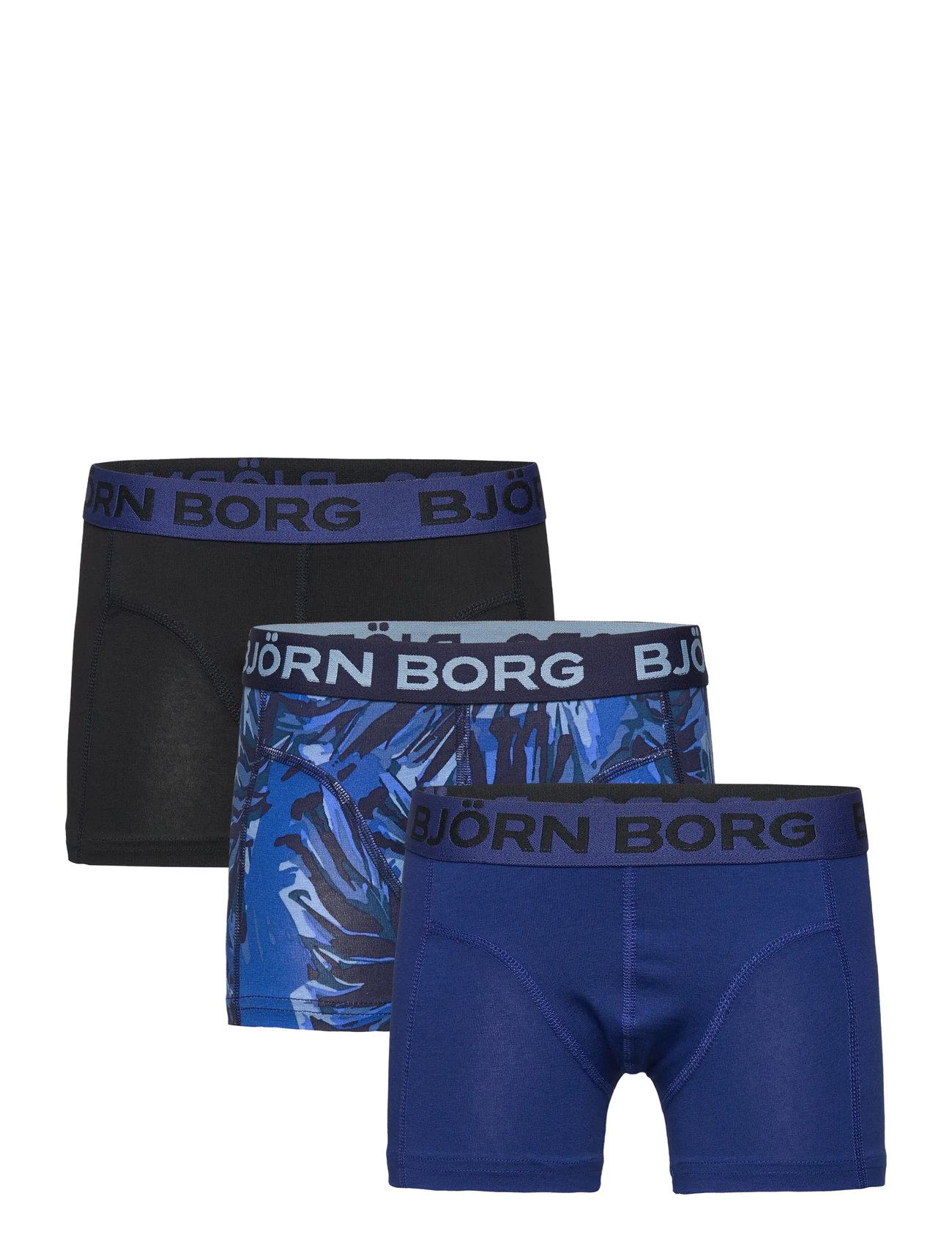 Björn Borg Cotton Stretch Boxer 3P, 134-140, Navy, Undertøj > Underbukser, Børn