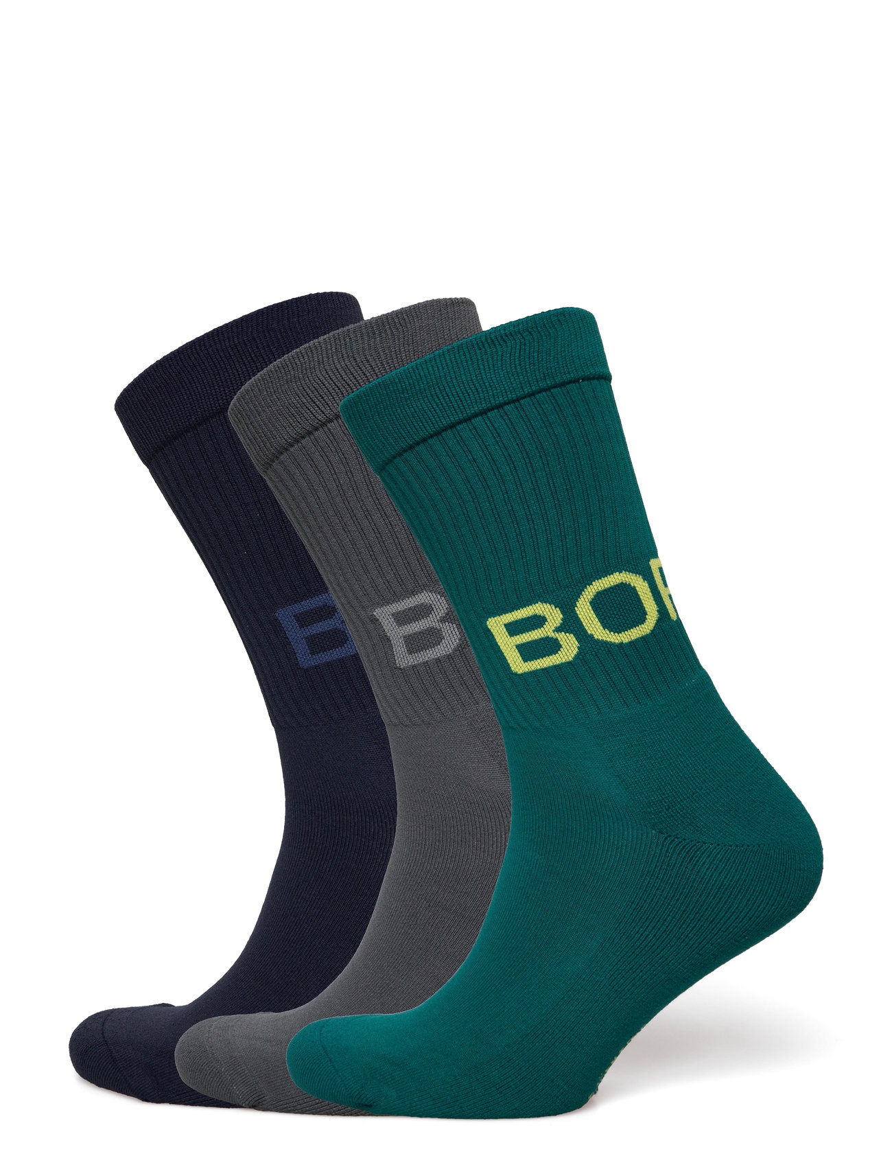 BJÖRN BORG Core Crew Polyamide Socke 3P Patterned - 41-45 - Damen
