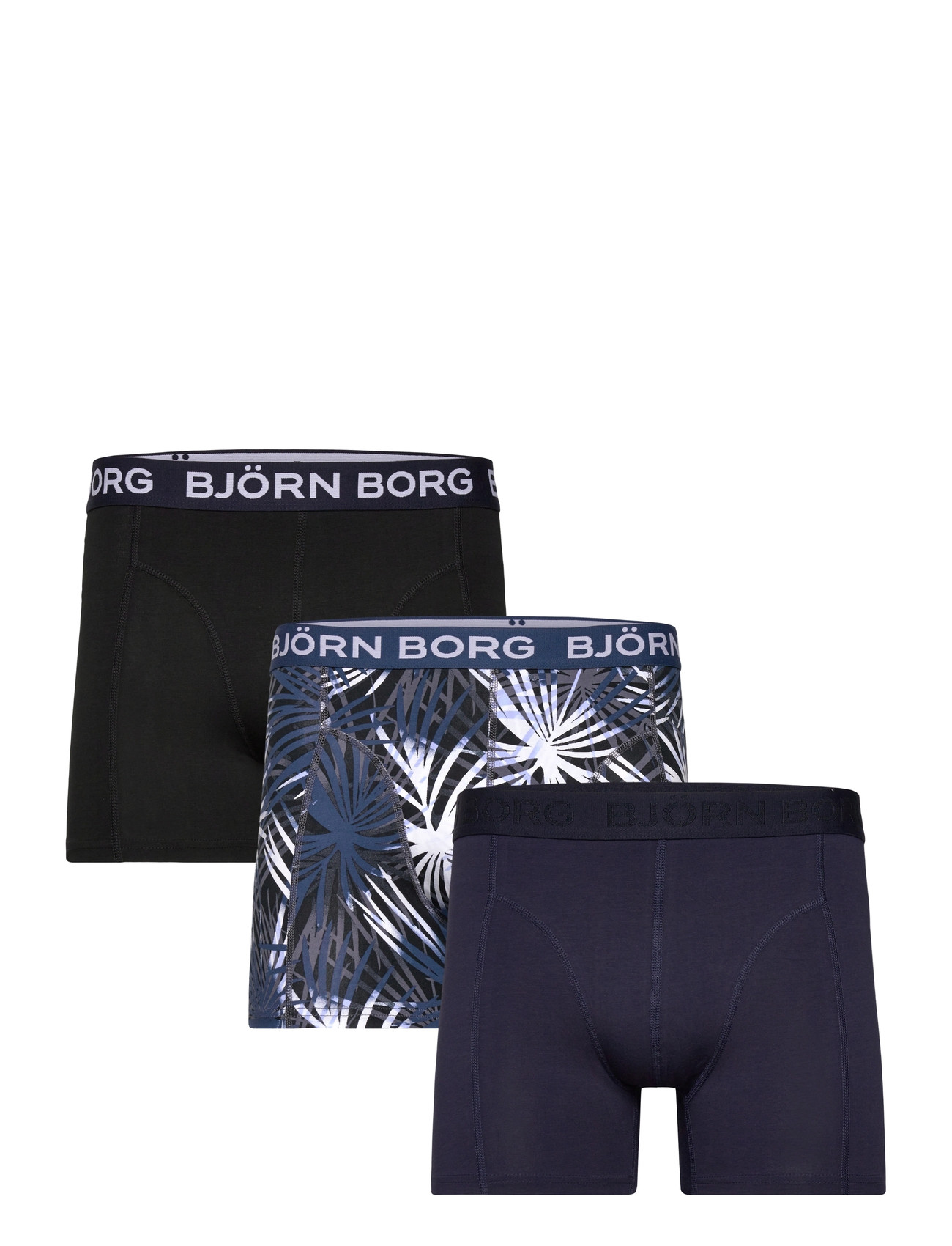 Björn Borg Cotton Stretch Boxer 3P, XL, Black, Undertøj > Boksere, Herre