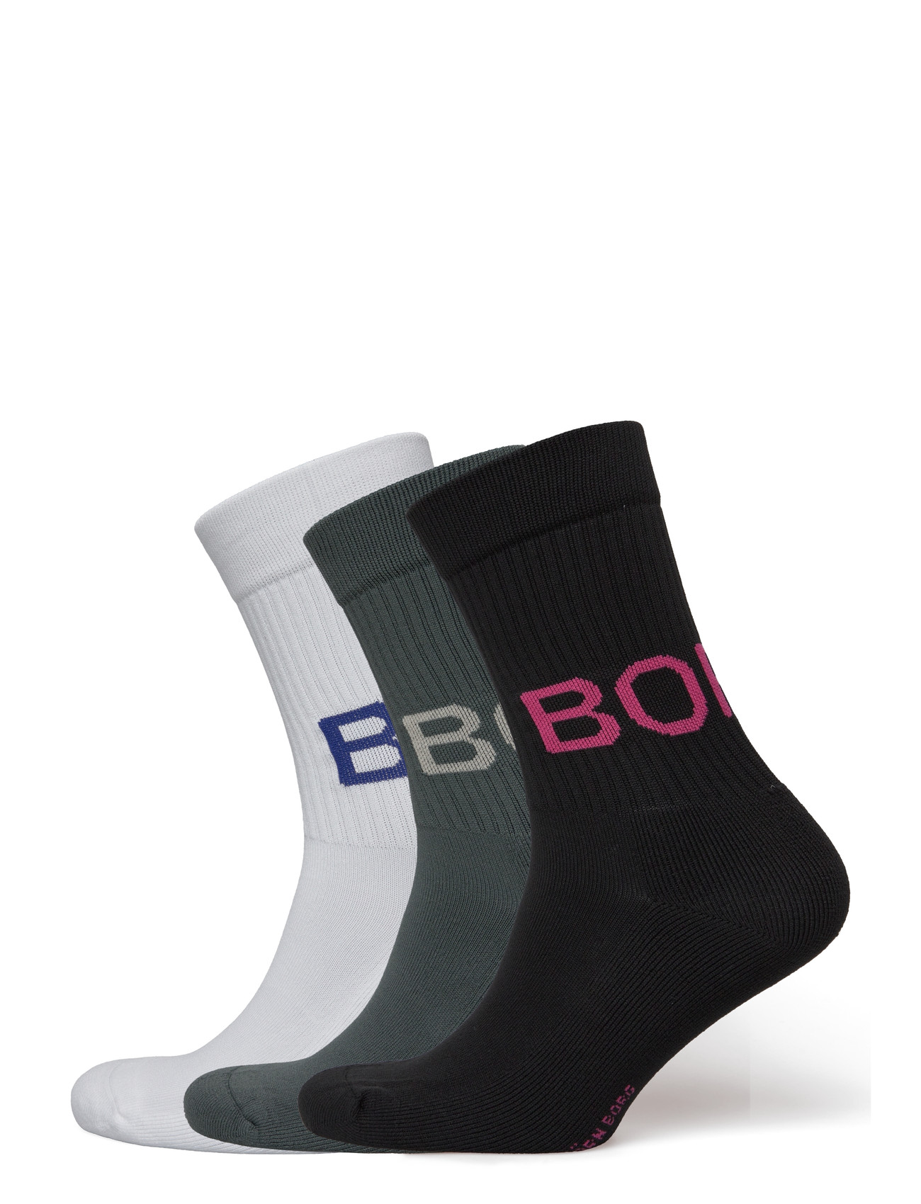 BJÖRN BORG Core Crew Polyamide Socke 3P Weiß - 36-40 - Damen