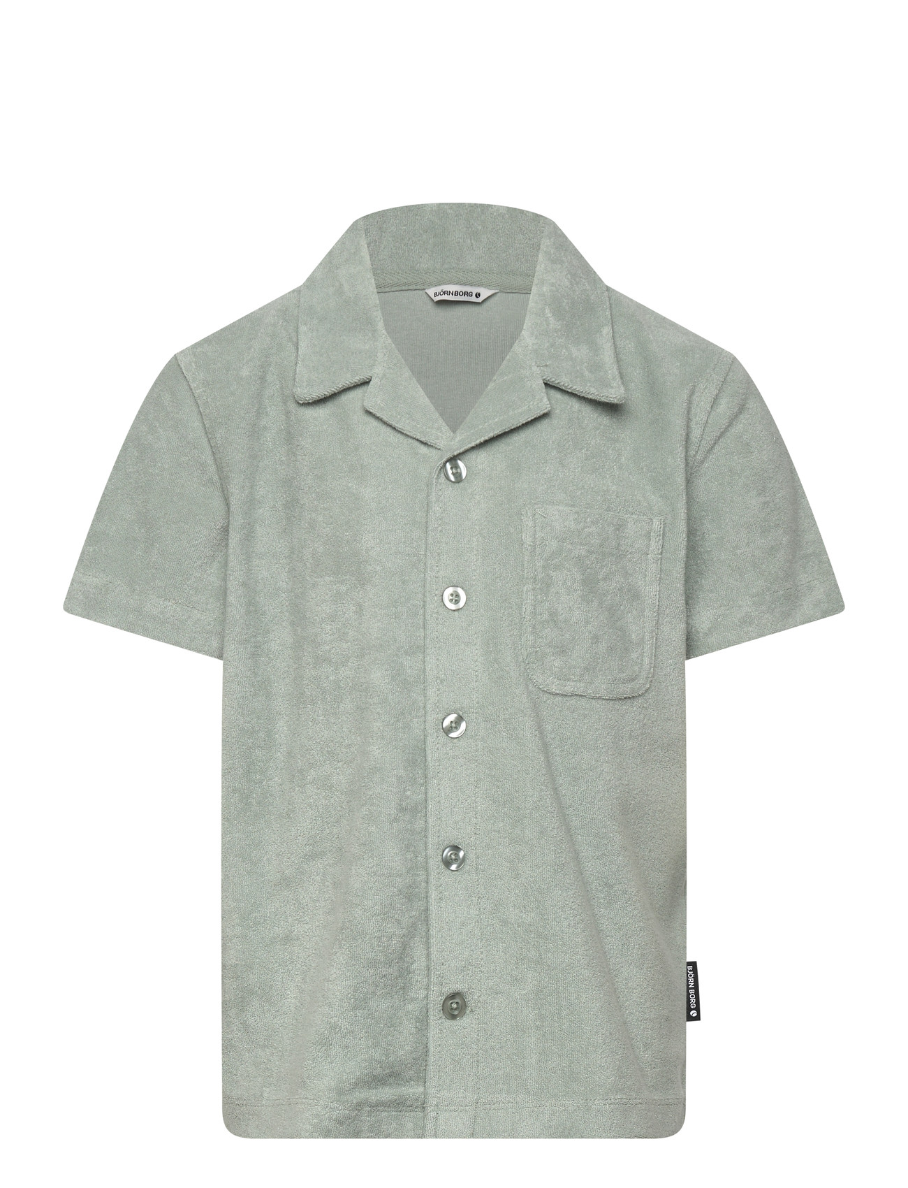 Björn Borg Borg Toweling Pool Shirt, 170, Grey, Skjorter > Kortærmede Shirts, Børn