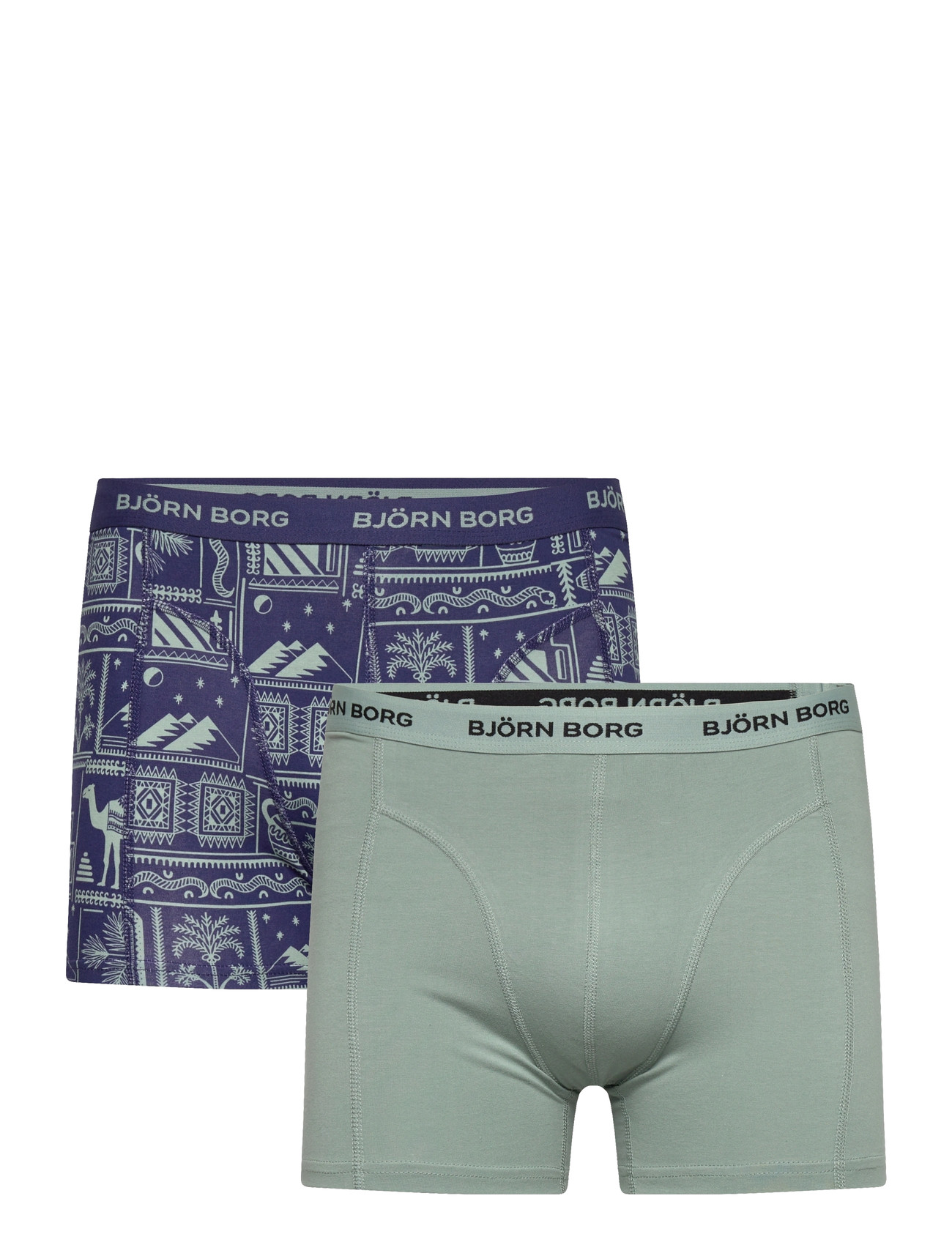 Björn Borg Cotton Stretch Boxer 2P, L, Blue, Undertøj > Boksere, Herre
