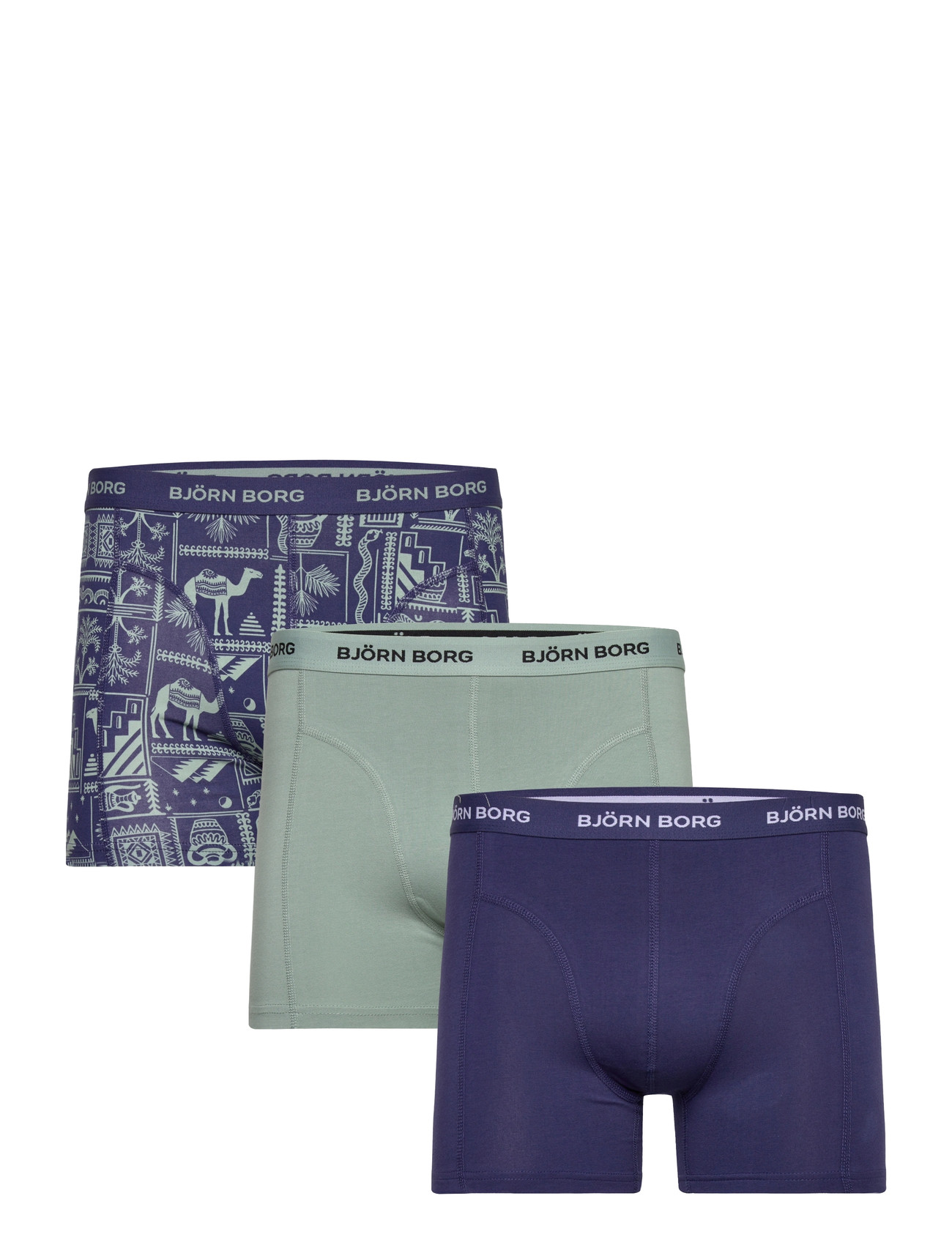 Björn Borg Cotton Stretch Boxer 3P, XXL, Navy, Undertøj > Boksere, Herre