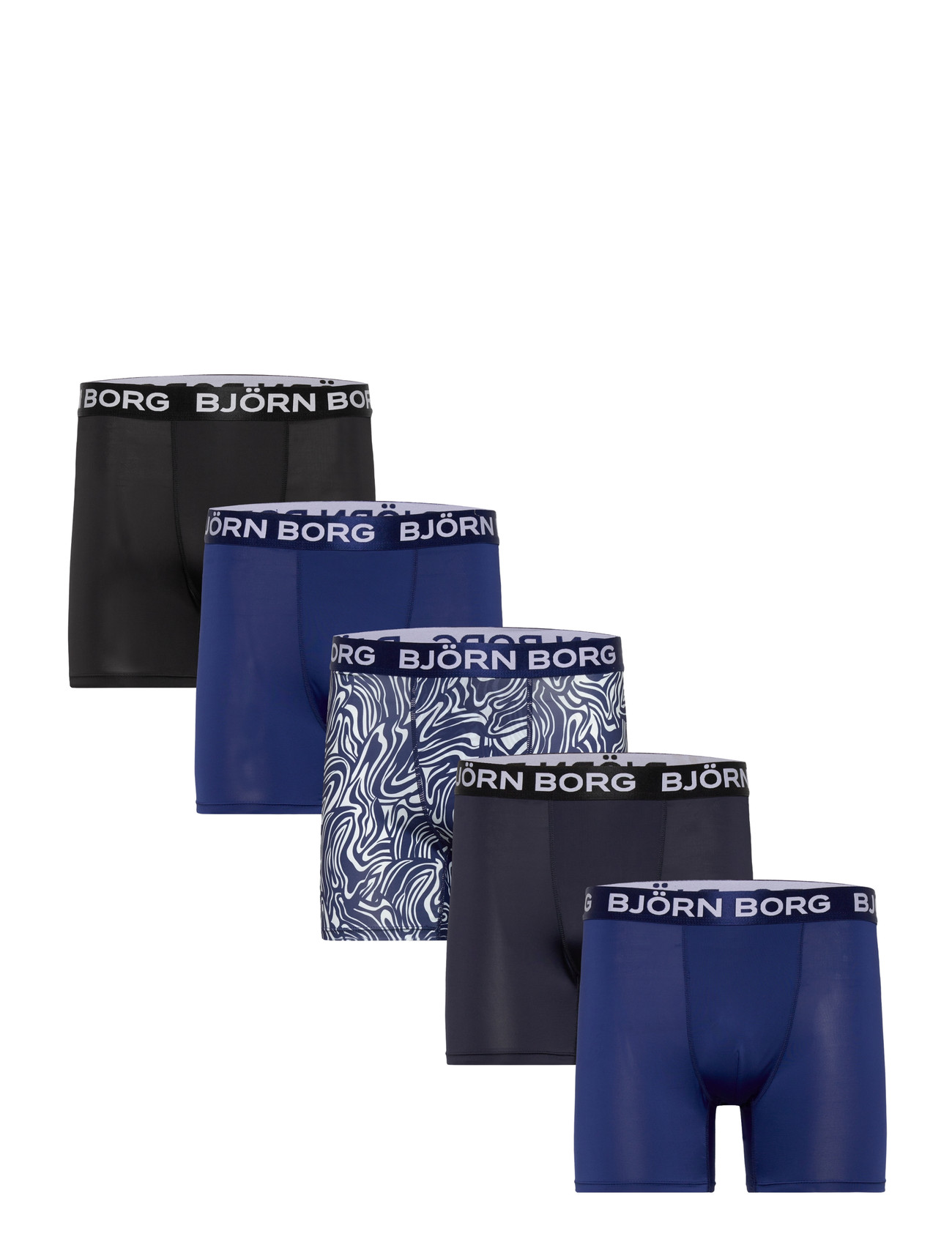 Björn Borg Sports Microfiber Boxer 5P, XL, Blue, Sport Underwear > Sport Boxers, Herre