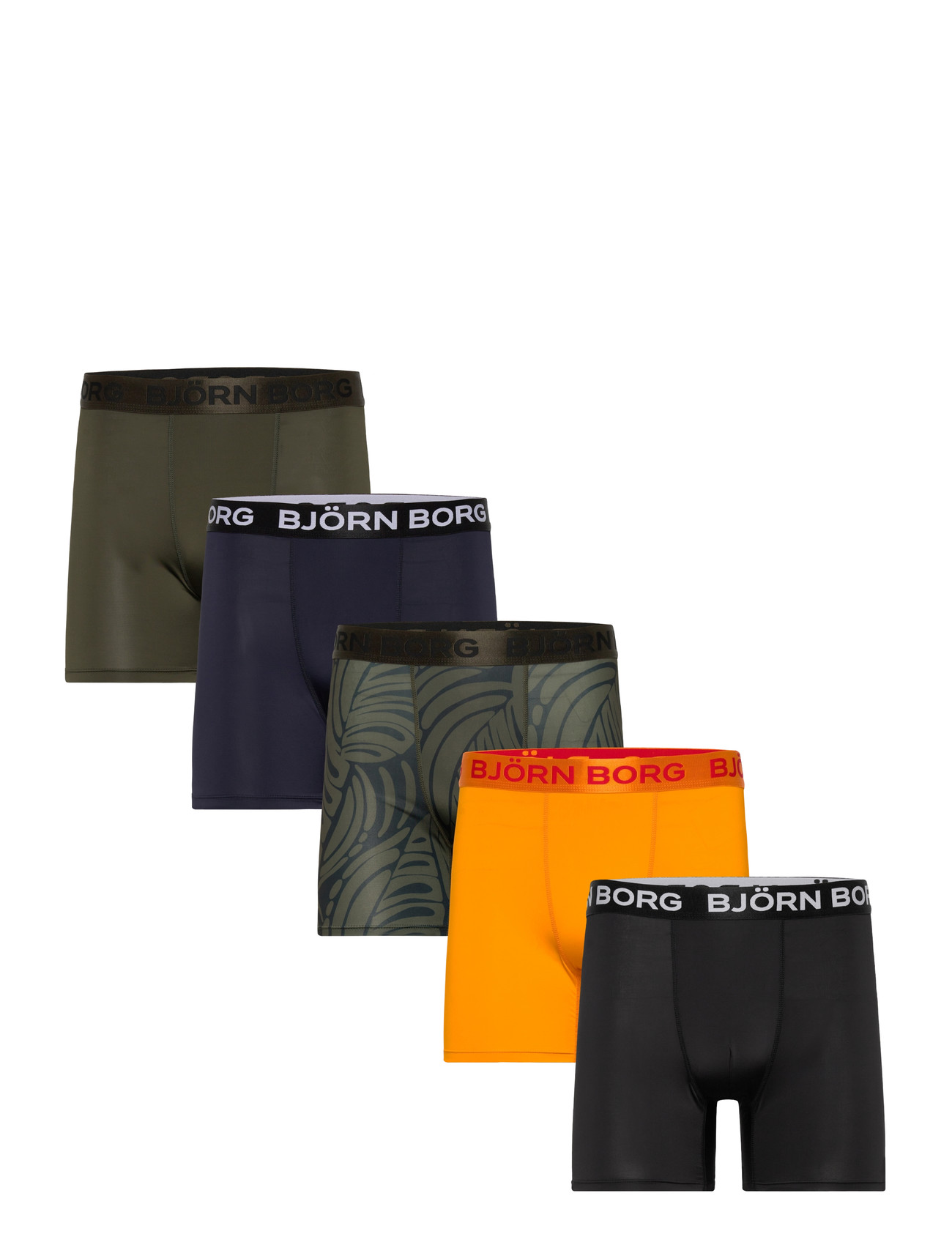 Björn Borg Sports Microfiber Boxer 5P, L, Multi/patterned, Sport Underwear > Sport Boxers, Herre