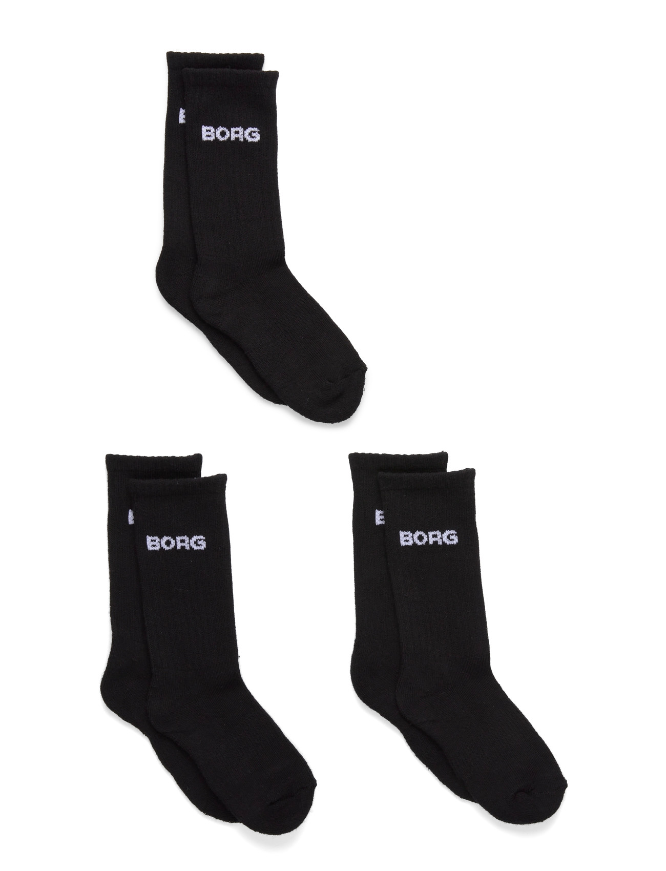 Björn Borg Essential Crew Sock 3P, 31-35, Black, Sport > Socks, Børn