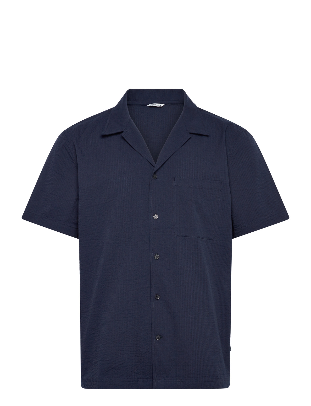 Björn Borg Borg Seersucker Resort Shirt, L, Navy, Skjorter > Afslappet Shirts, Herre