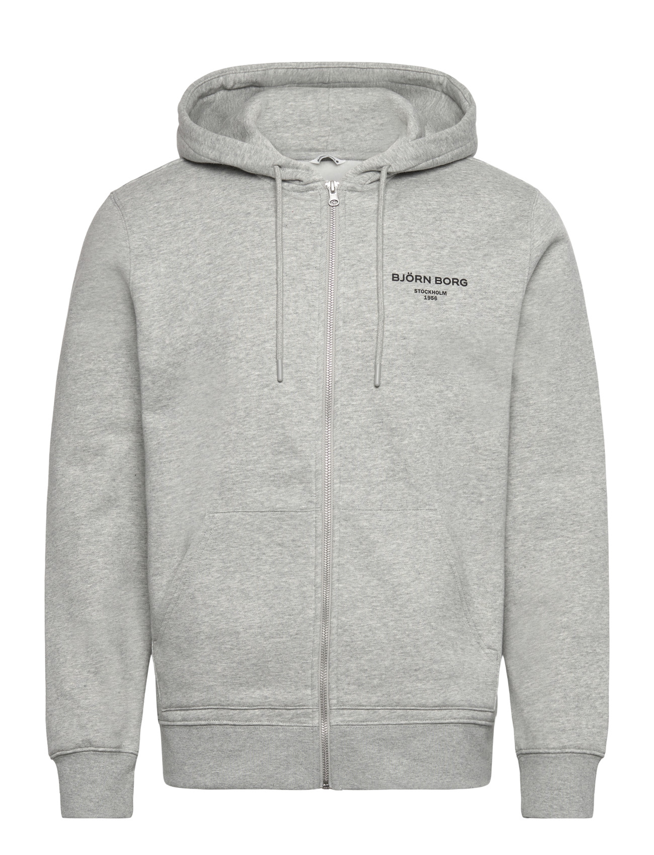Björn Borg Borg Essential 1 Zip Hoodie, L, Grey, Sport Sweatshirts & Hoodies > Sport Hoodies, Herre