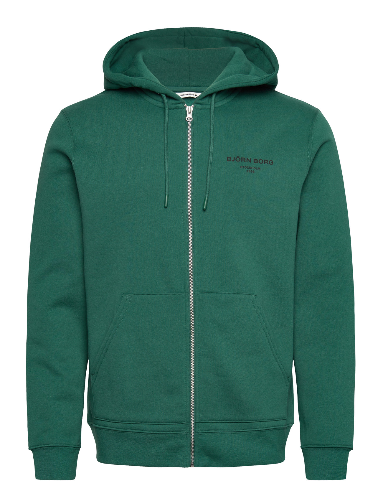 Björn Borg Borg Essential 1 Zip Hoodie, XL, Green, Sport Sweatshirts & Hoodies > Sport Hoodies, Herre
