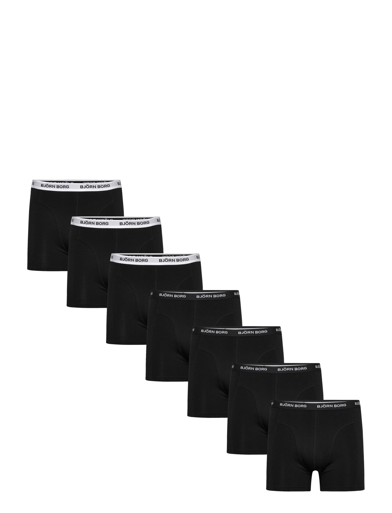 Björn Borg Cotton Stretch Boxer 7P, XL, Black, Undertøj > Boksere, Herre
