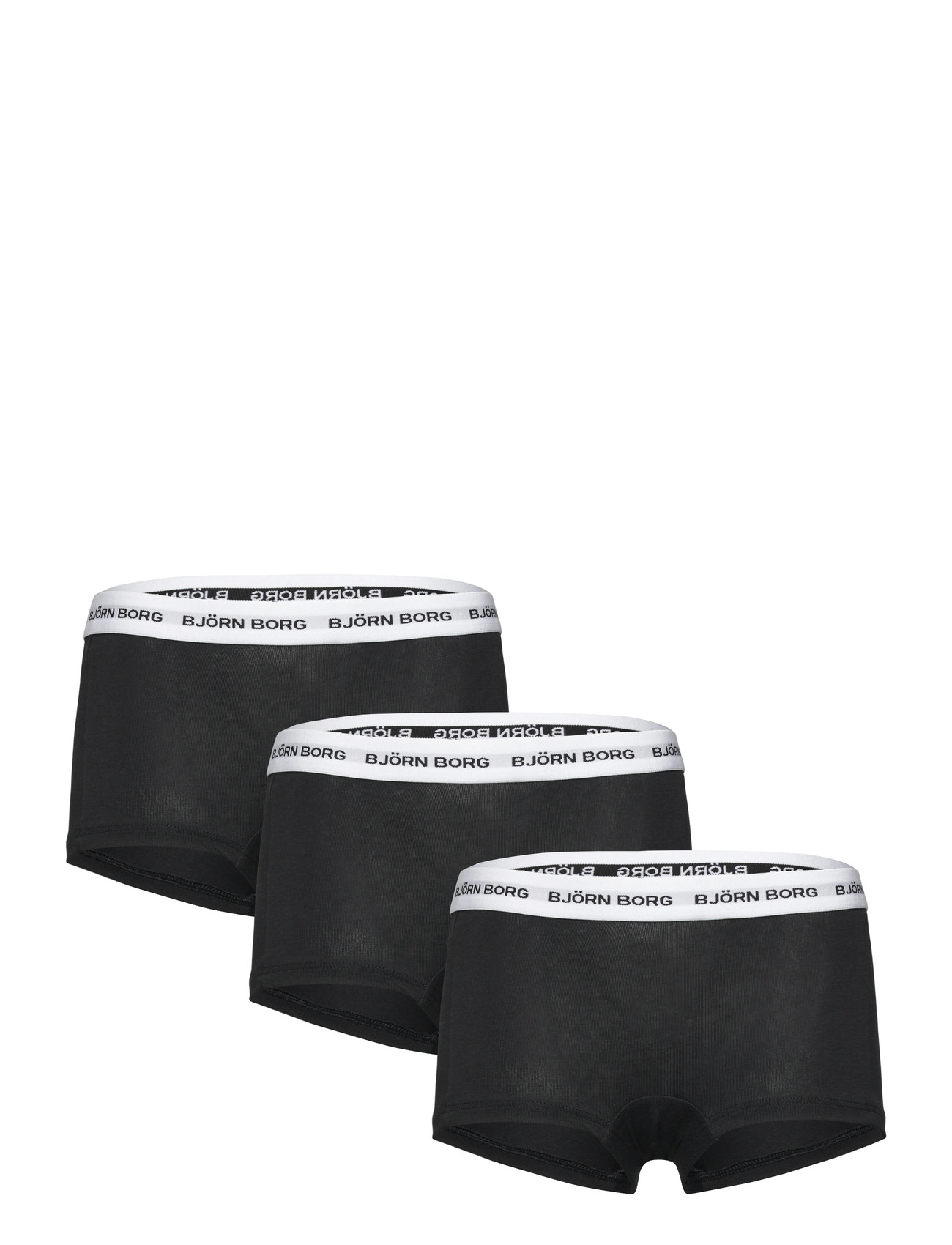 BJÖRN BORG Baumwolle Stretch Logo Boxer Shorts 3P Schwarz - 170 - Kinder