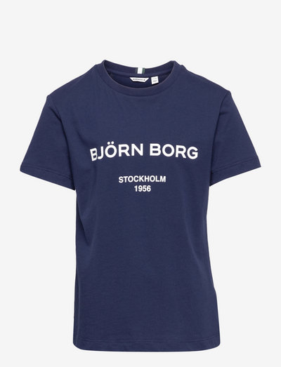 BORG LOGO T-SHIRT - t-shirt met korte mouwen met een patroon - washed out blue