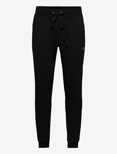 CENTRE TAPERED PANTS - collegehousut - black beauty