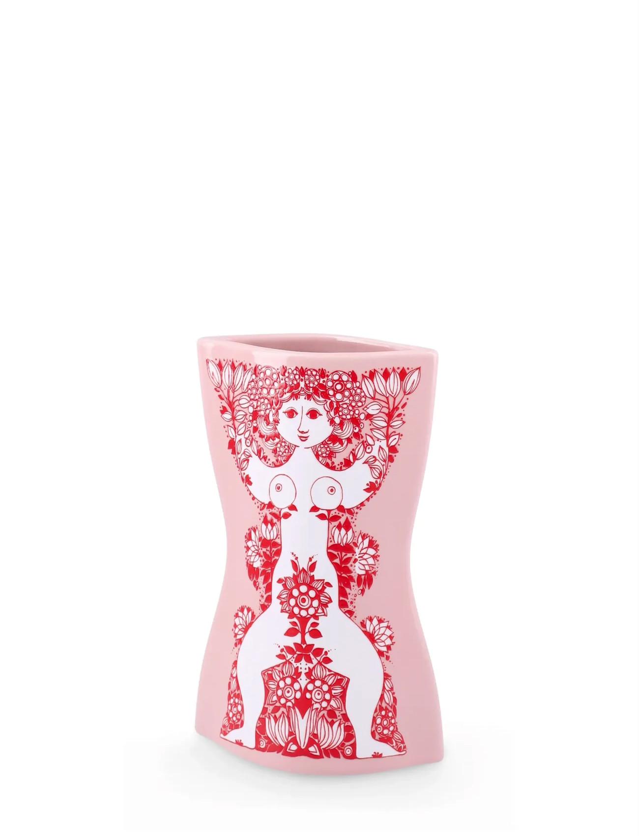 Bjørn Wiinblad Nina Vase H16.5 cm Pink/Rød, 16.5 cm, Pink, Vases > Other Vases, Unisex