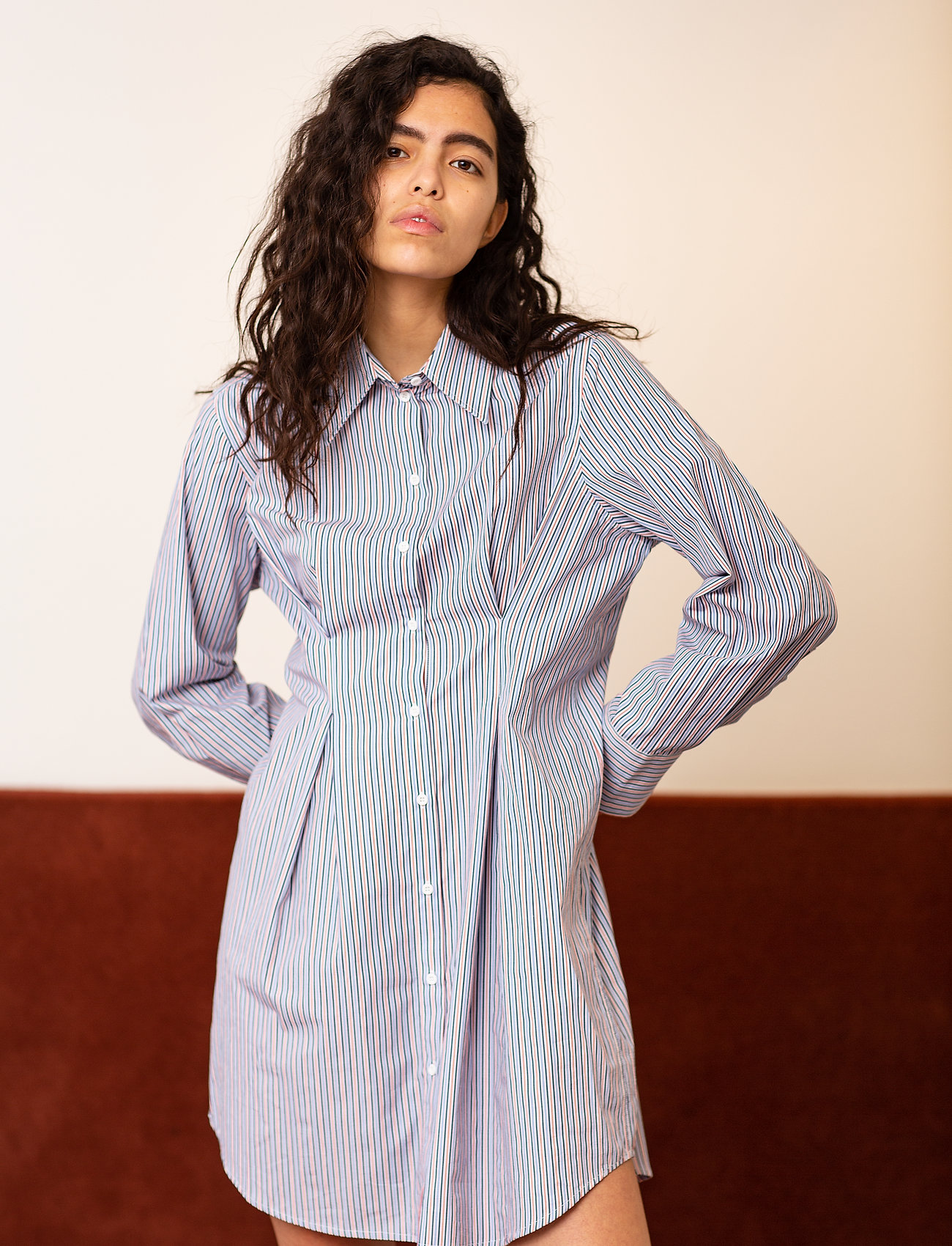 shirt dress with sweater