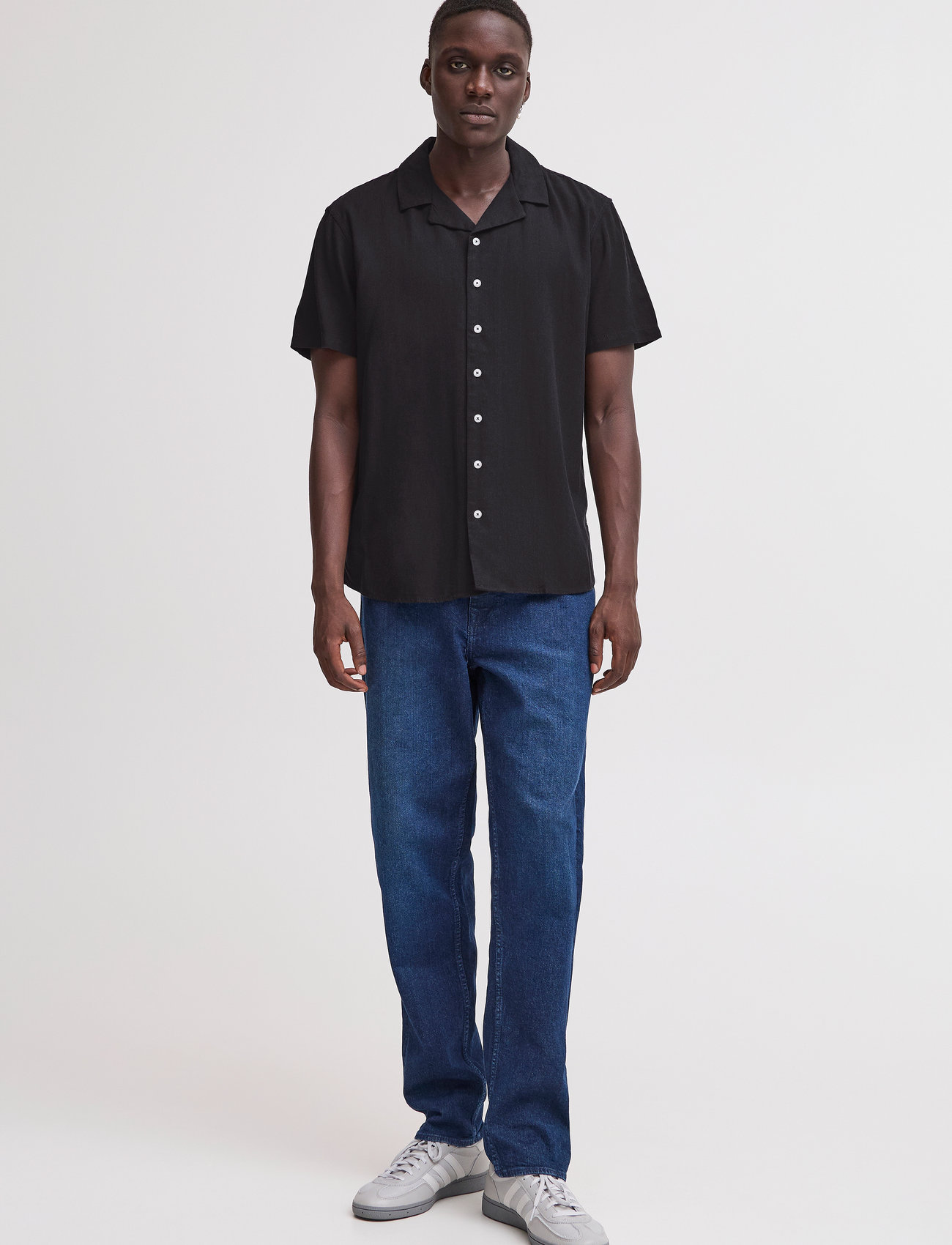 Blend Bhbobby Shirt Cuba, M, Black, Skjorter > Kortærmede Shirts, Herre