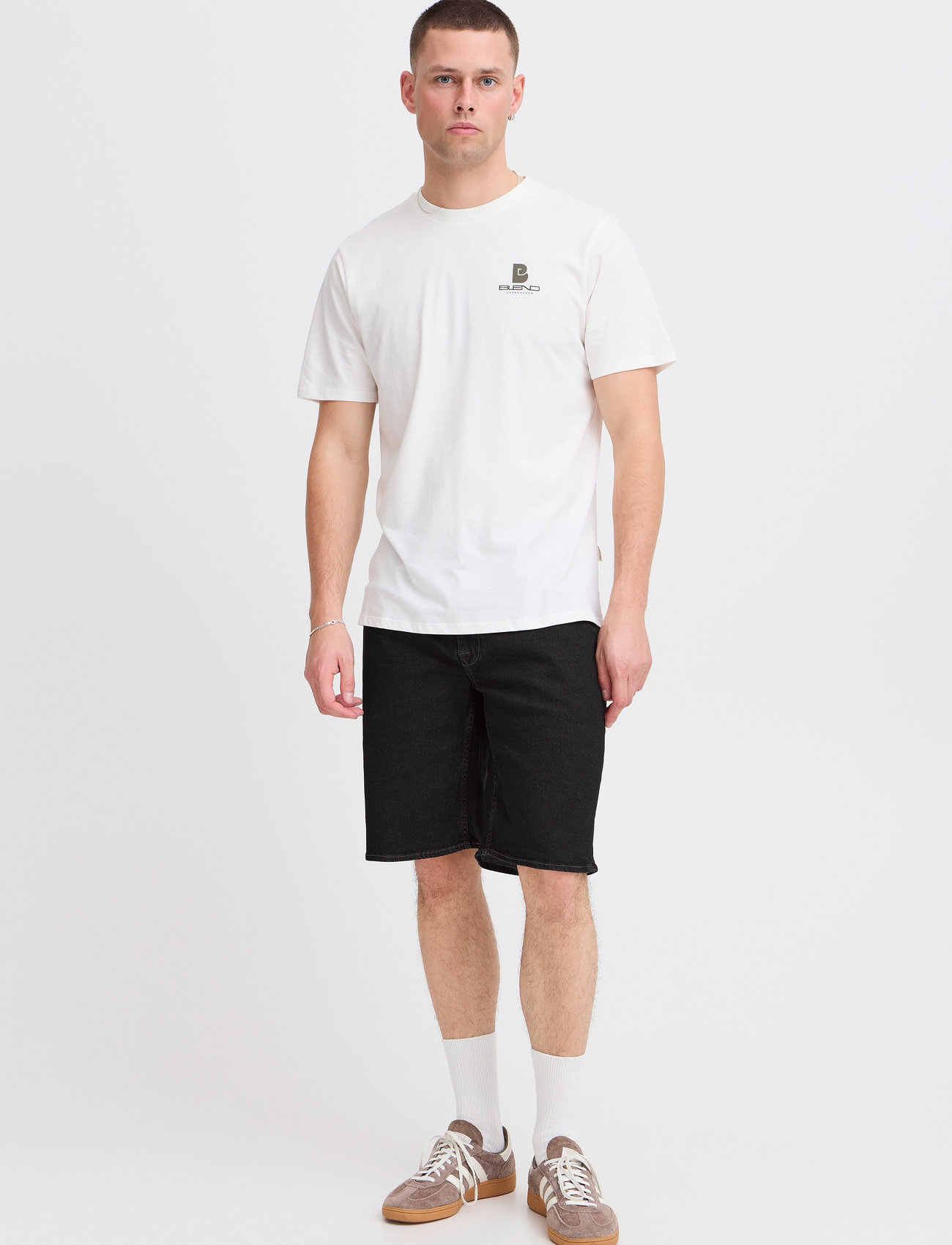 Blend Bhtwister Denimshorts, S, Black, Shorts > Denim, Herre