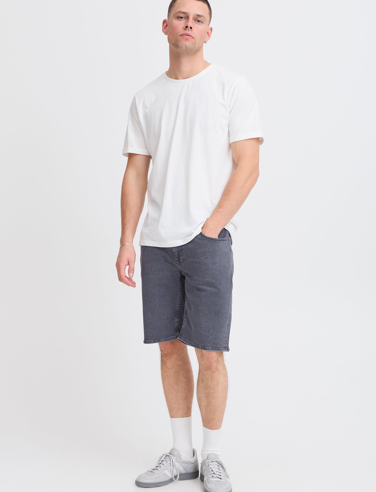 Blend Bhtwister Denimshorts, S, Grey, Shorts > Denim, Herre