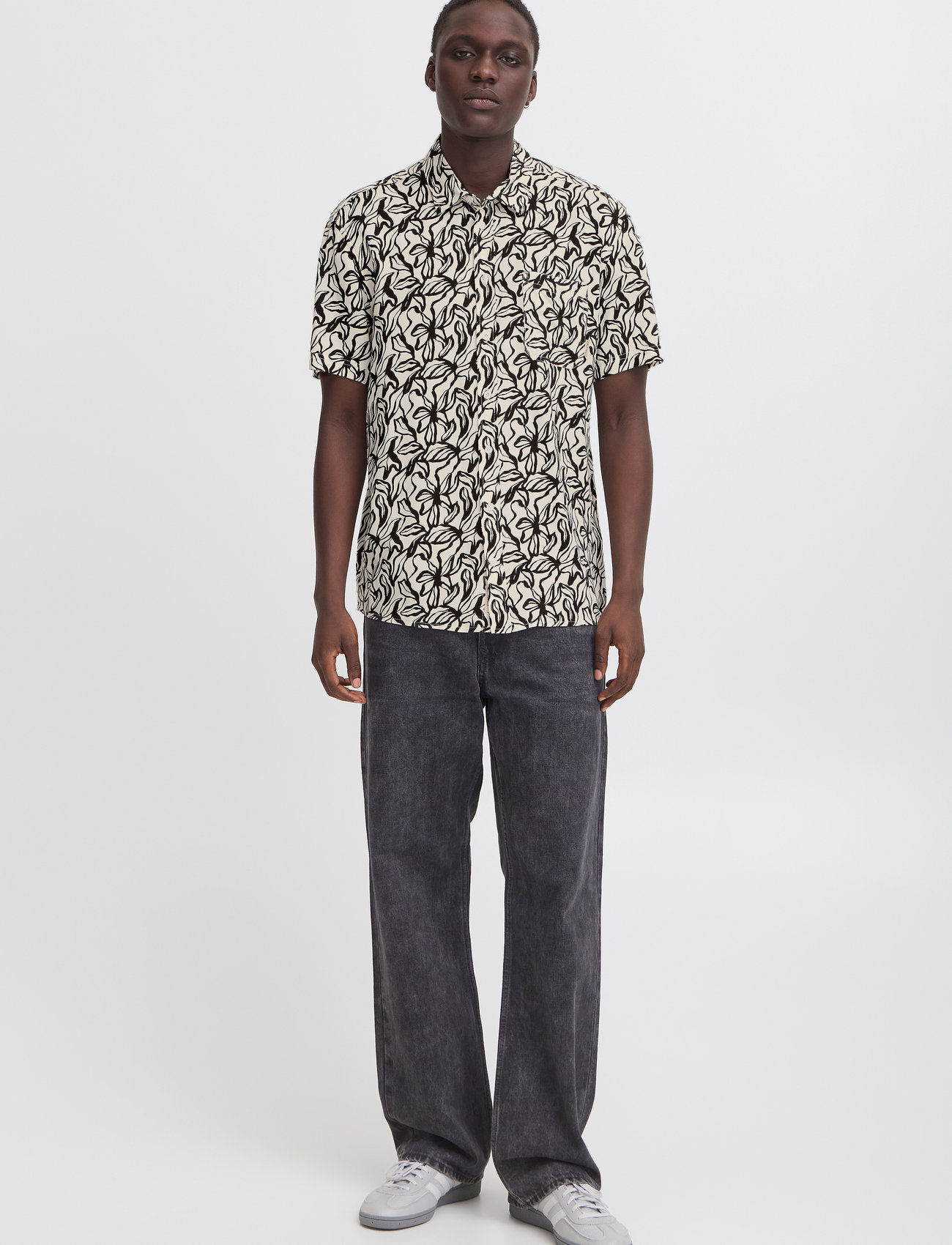 Blend Bhavian Shirt, M, Multi/patterned, Skjorter > Kortærmede Shirts, Herre
