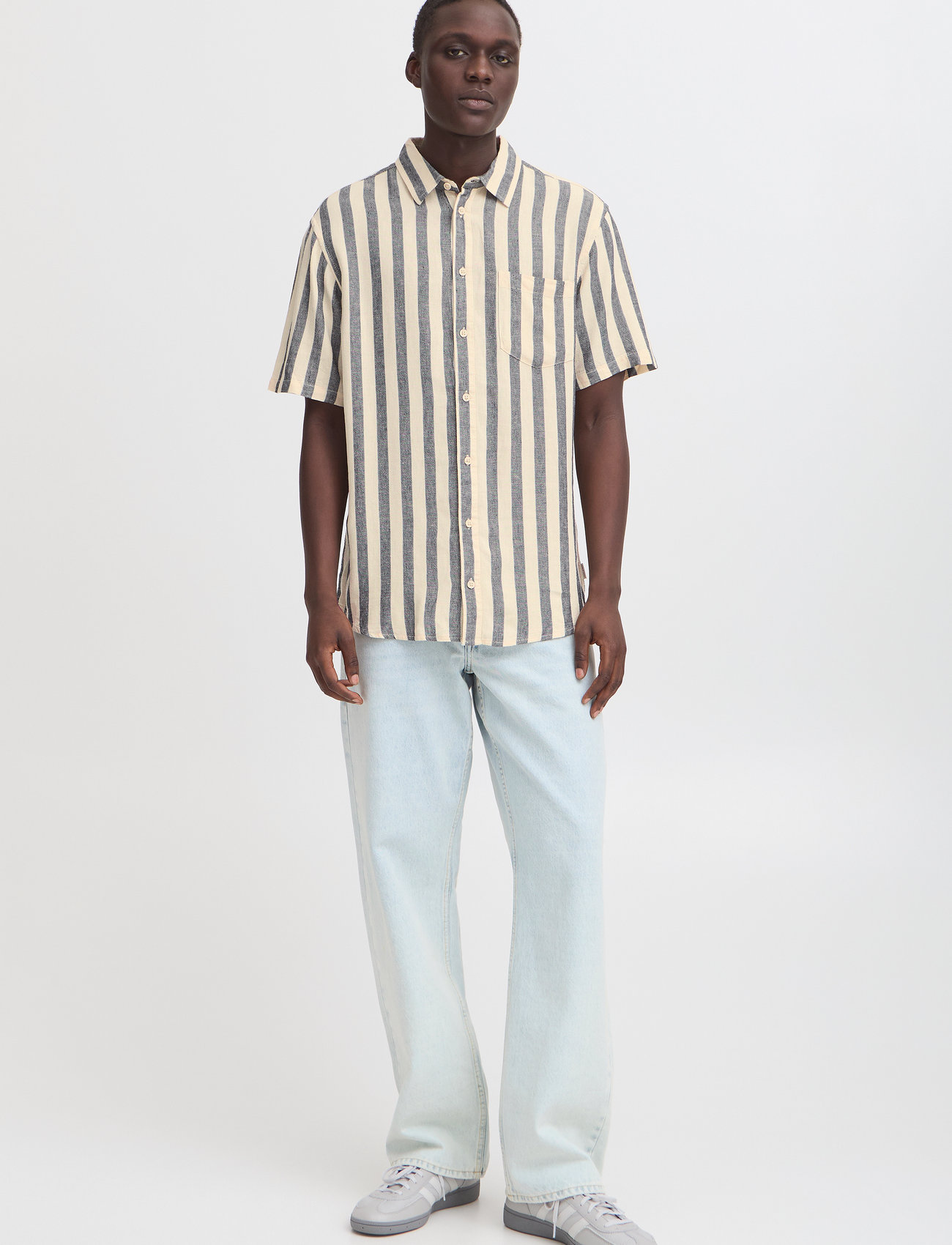 Blend Bhaban Shirt, M, Yellow, Skjorter > Kortærmede Shirts, Herre