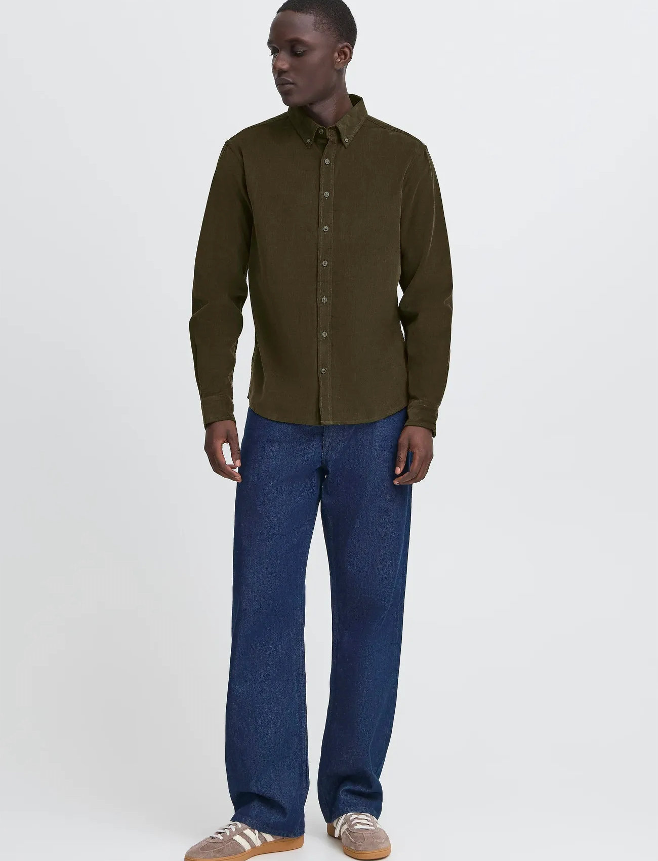 Blend Bhbekir Shirt, S, Khaki green, Skjorter > Afslappet Shirts, Herre