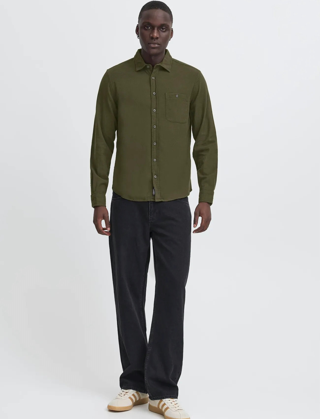 Blend Bhbent Shirt, S, Khaki green, Skjorter > Afslappet Shirts, Herre