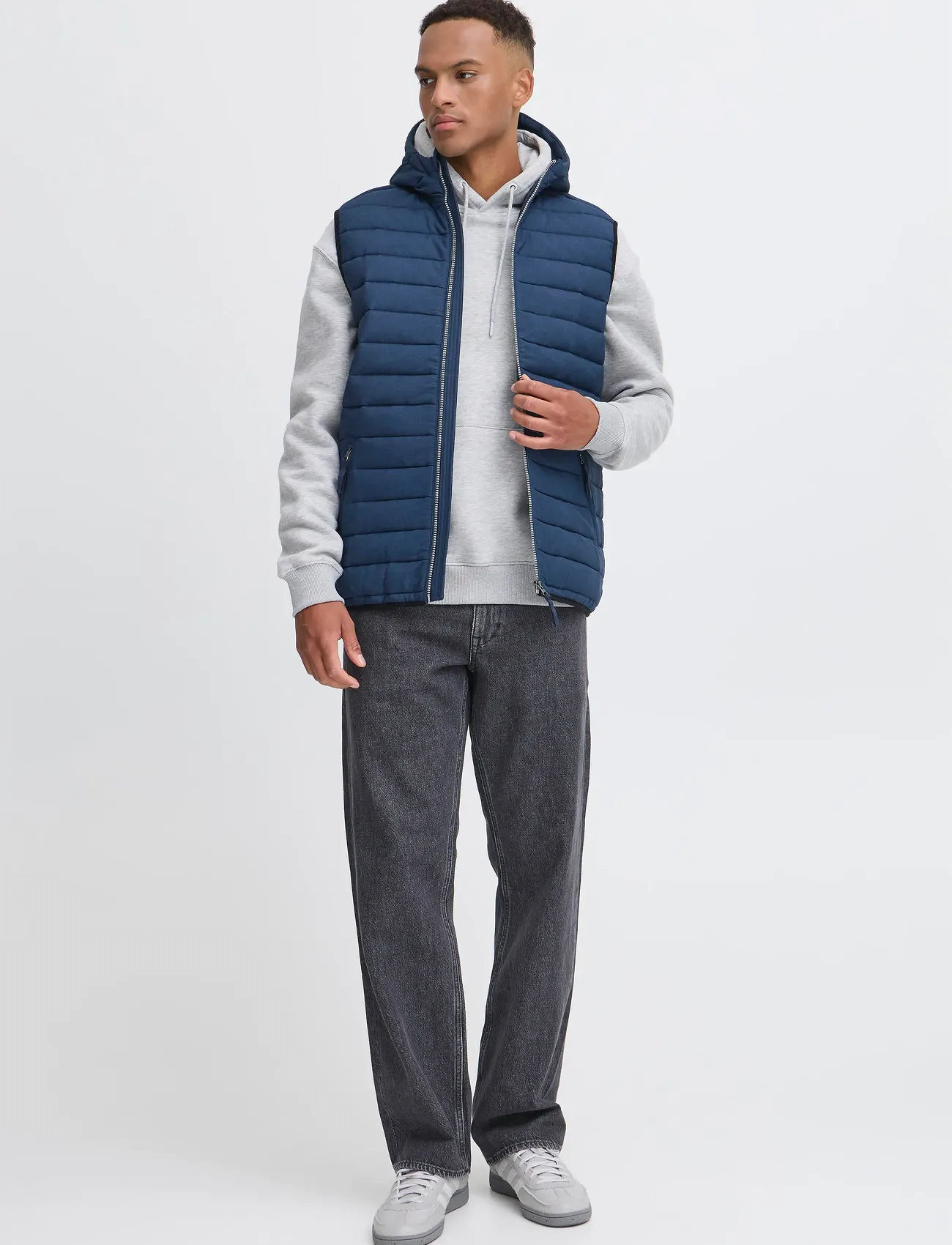 Blend Bhedmar Vest With Hood, S, Navy, Overtøj > Veste, Herre