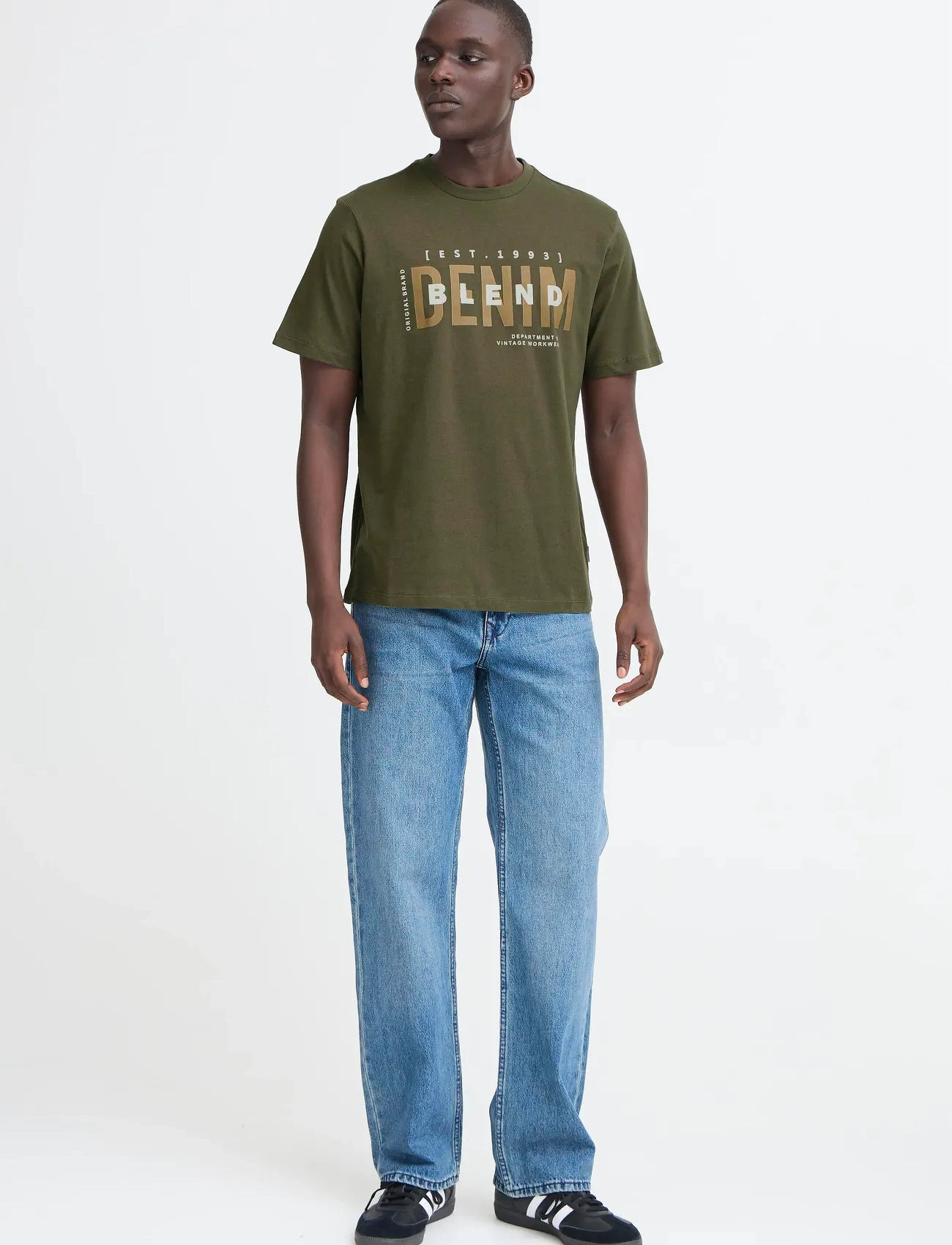 Blend Bhkiman Tee, S, Khaki green, T-Shirts > Kortærmede, Herre