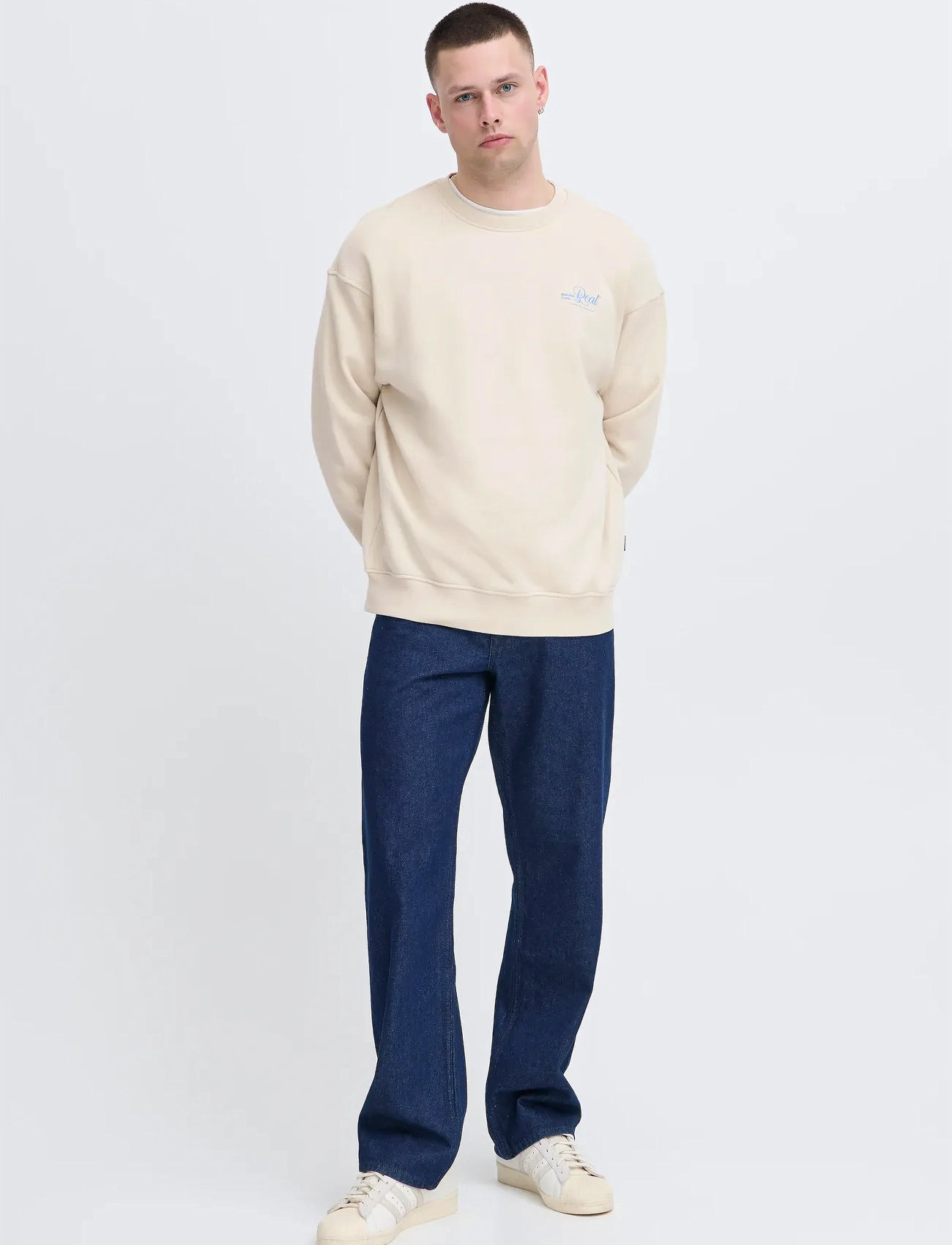 Blend Bhismo Sweatshirt, M, Cream, Sweatshirts & Hættetrøjer > Sweatshirts, Herre
