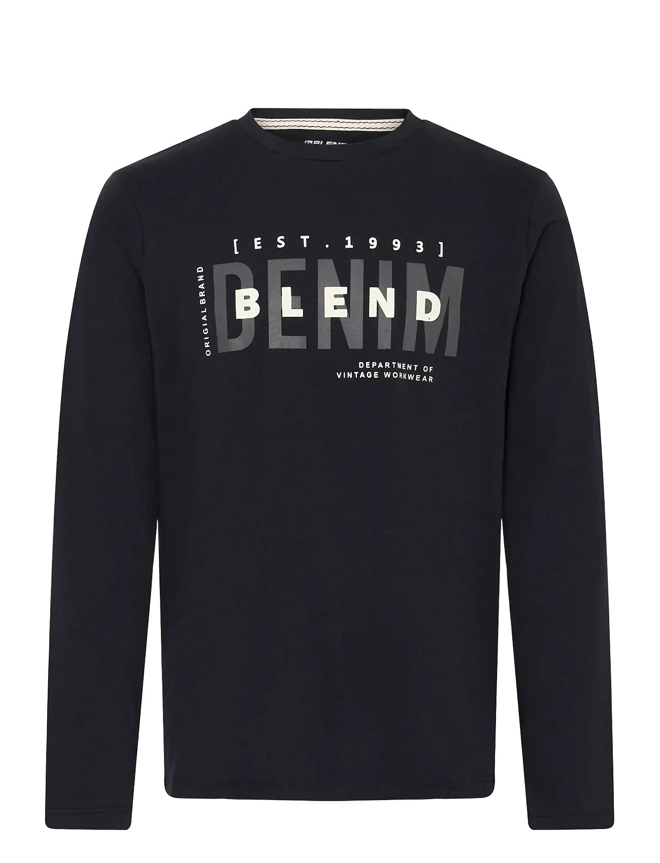 BLEND Tee Longsleeve Schwarz - L - Herren