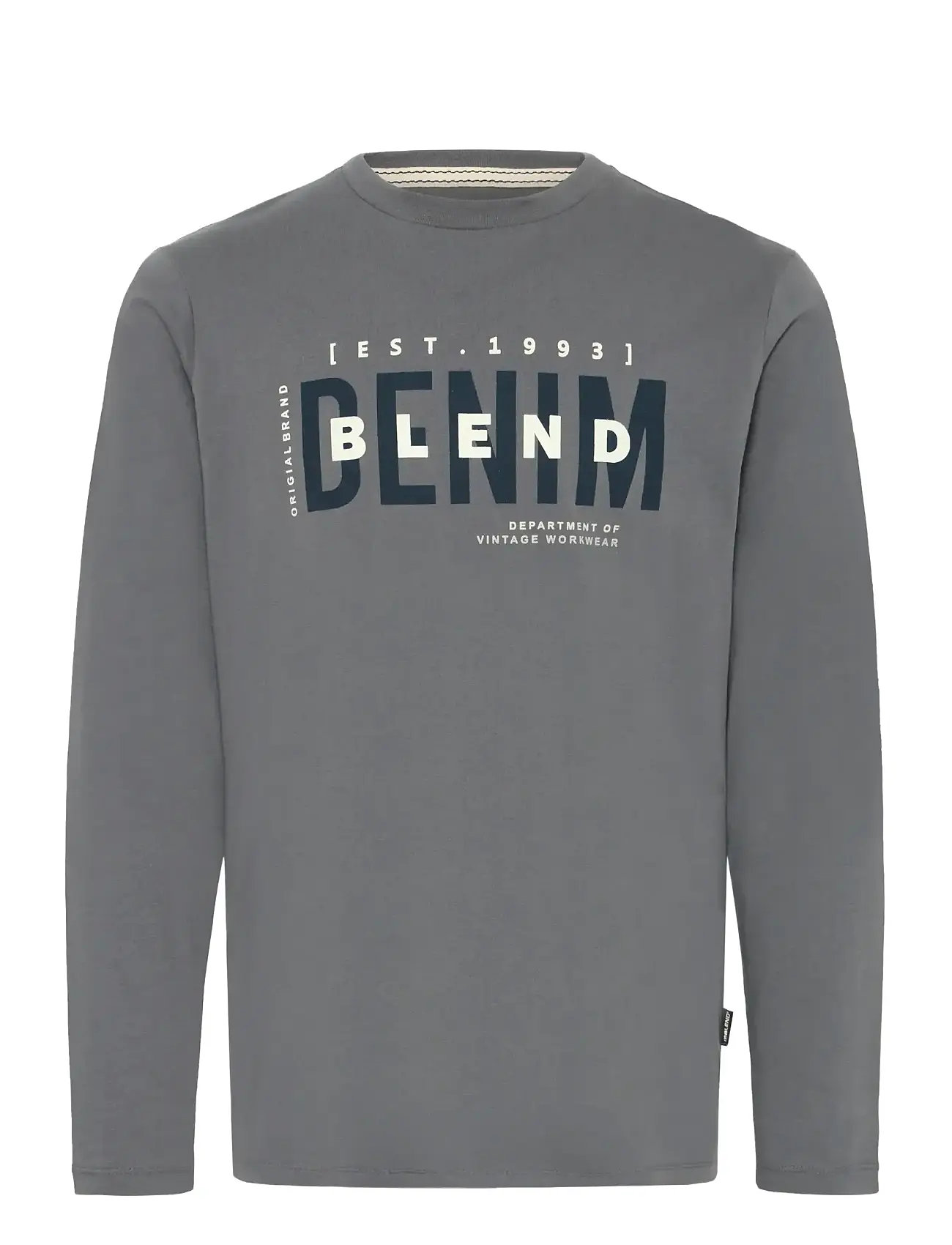 BLEND Tee Longsleeve Grau - XXL - Herren