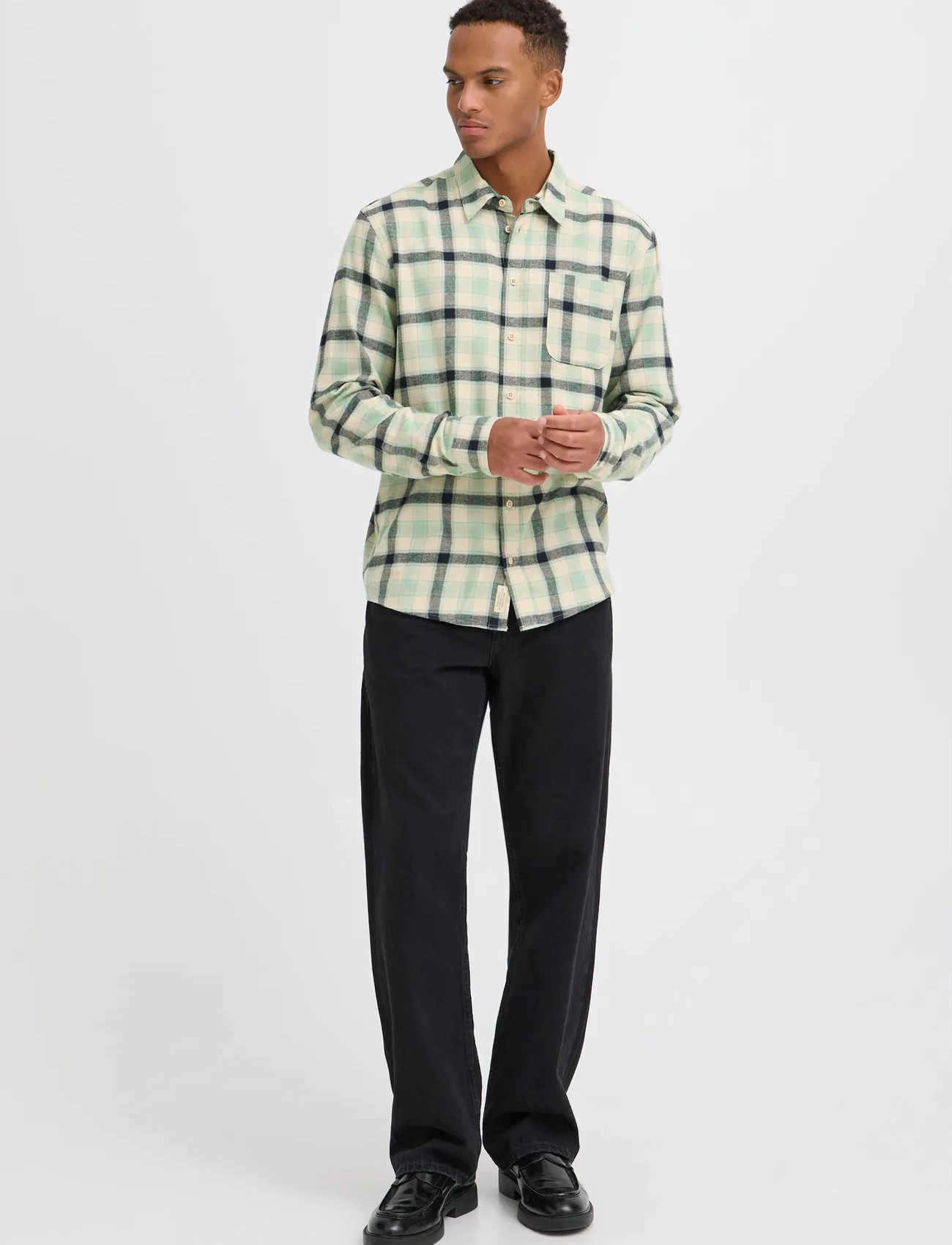 Blend Bhdevon Shirt Check, M, Green, Skjorter > Afslappet Shirts, Herre