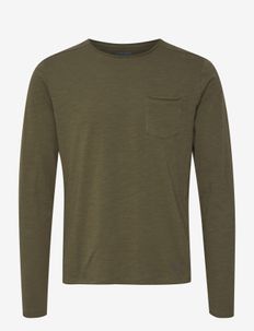 BHNICOLAI tee l.s. - basic t-shirts - dusty green