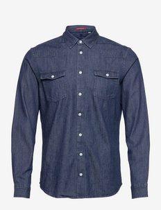 BHNANTES - Denim Shirt - basic skjorter - denim middle blue