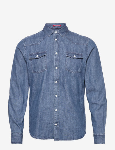 BHNANTES - Denim Shirt - basic shirts - denim dark blue