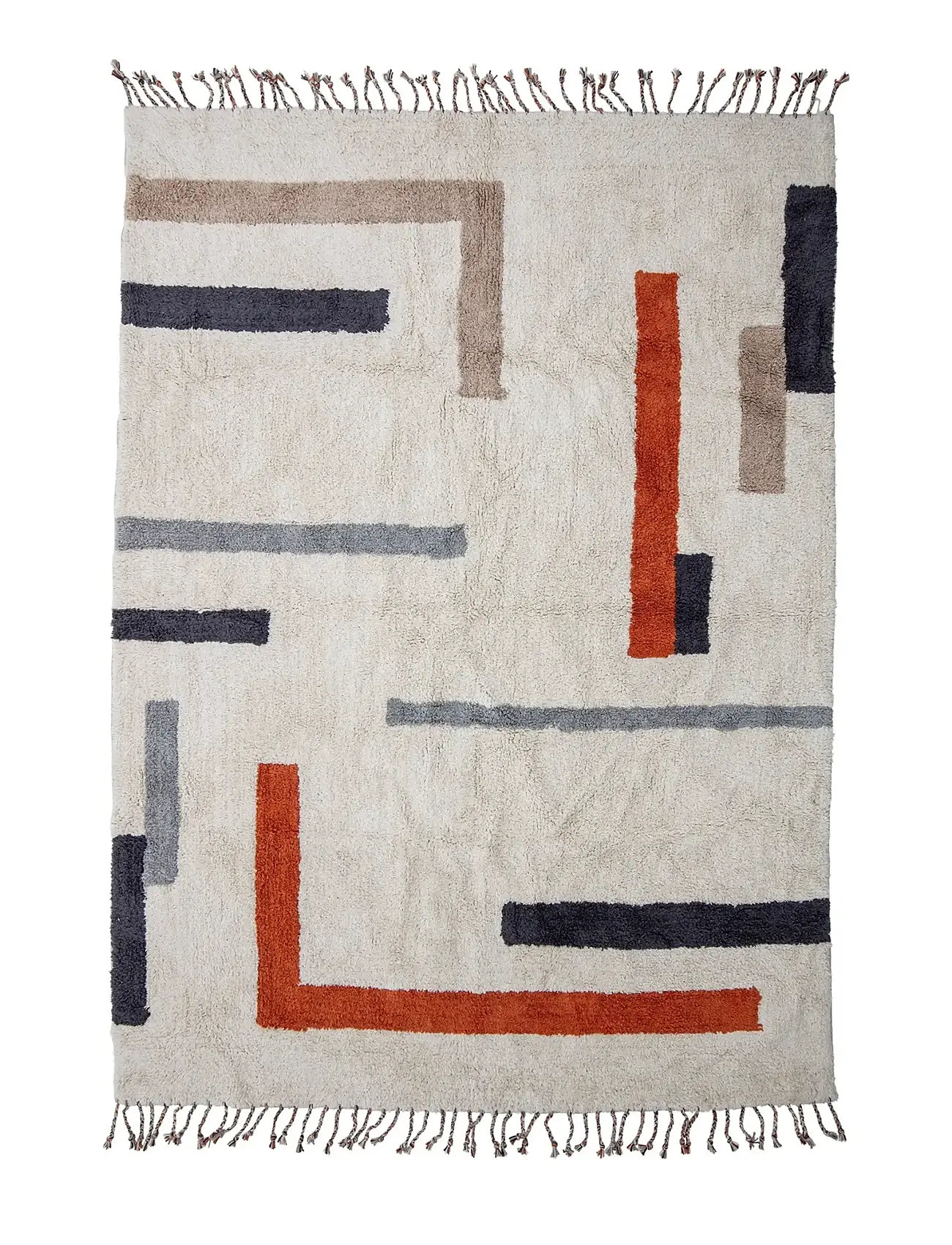 Bloomingville Jue Rug, 200X140 cm, Cream, Tæpper > Bomuldstæpper Og Kludetæpper, Unisex