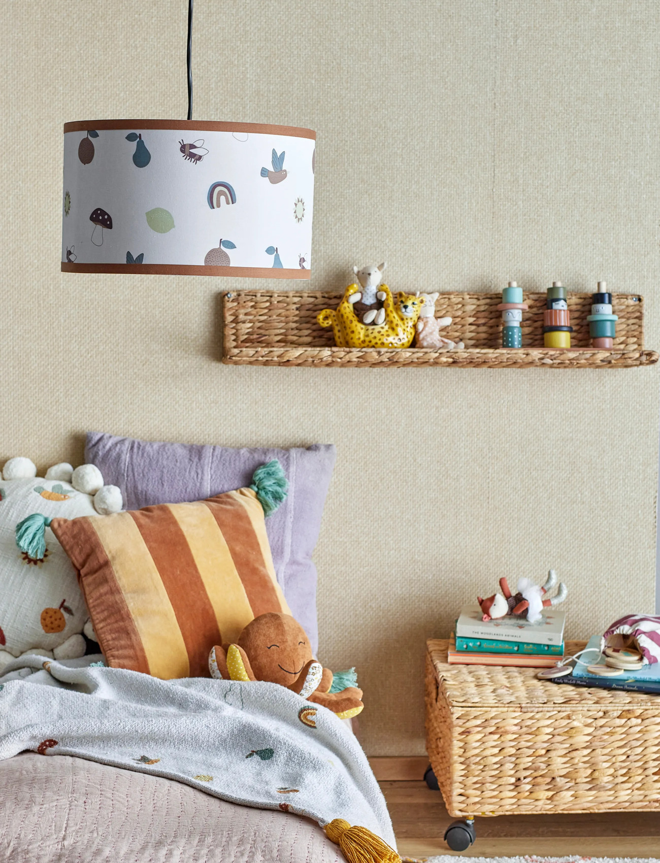 Bloomingville Agnes Lampshade, Ø34X20 cm, Multi/patterned, Indretning Til Børn > Belysning, Børn