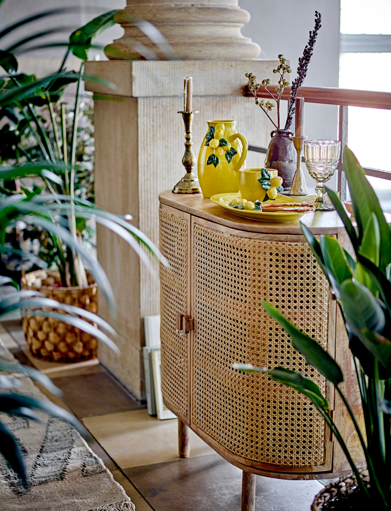 Bloomingville Limone Jug, 1600 ml, Yellow, Kander & Karafler > Vandkarafler & Kander, Unisex