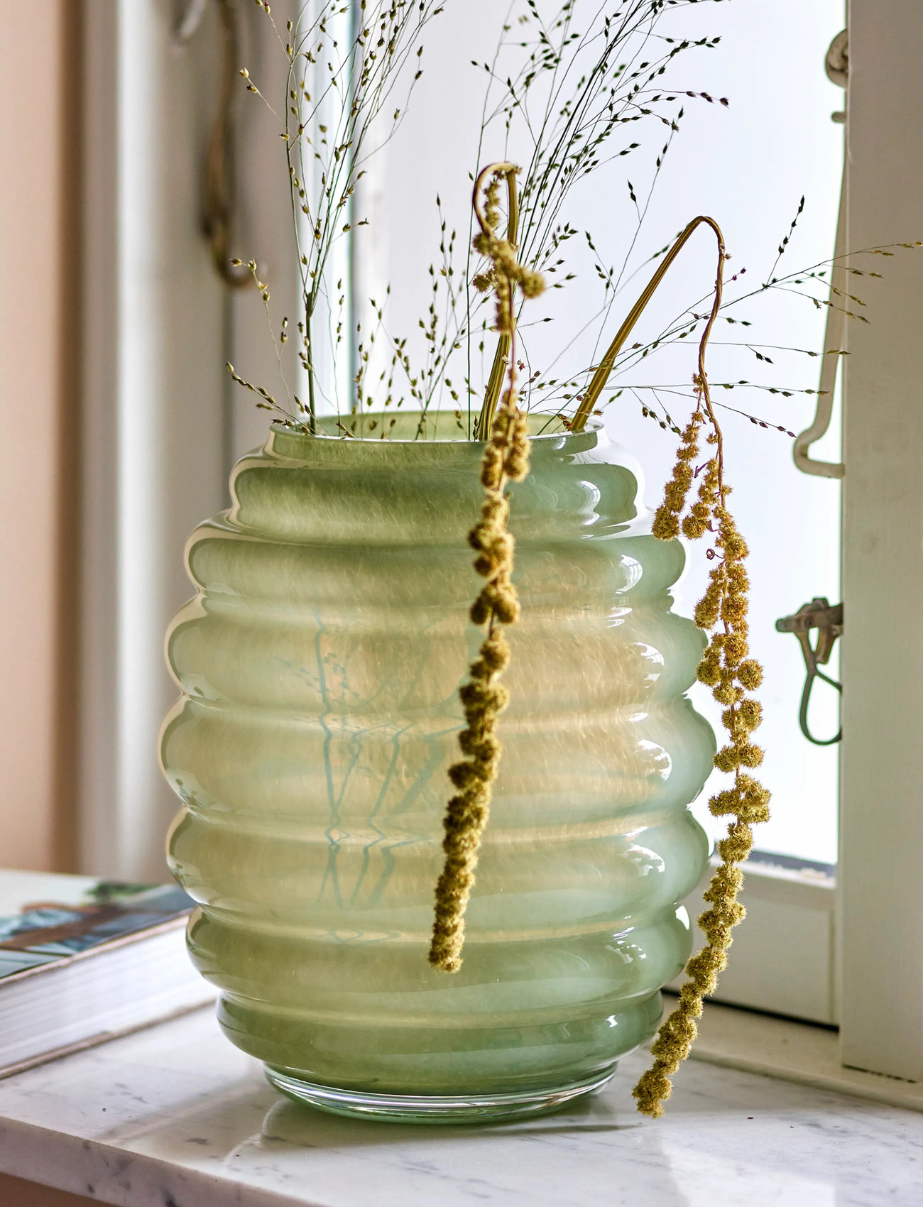 Bloomingville Saihah Vase, Ø 19 cm, Green, Vases > Other Vases, Unisex