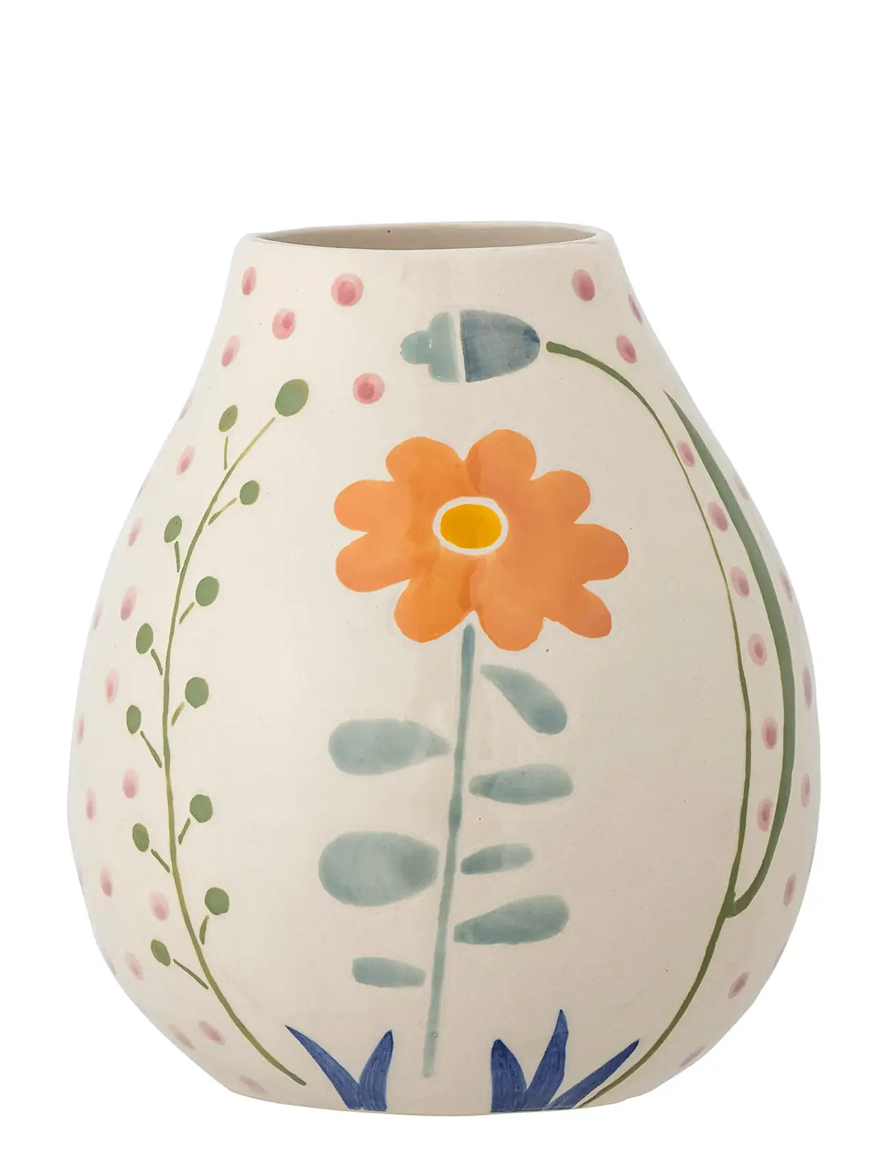 Bloomingville Taza Vase, Ø 14 cm, Cream, Vases > Other Vases, Unisex