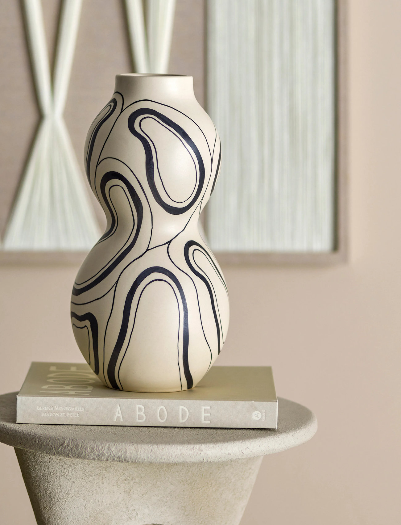 Bloomingville Nicola Vase, Ø 17.5 cm, Black, Vases > Other Vases, Unisex
